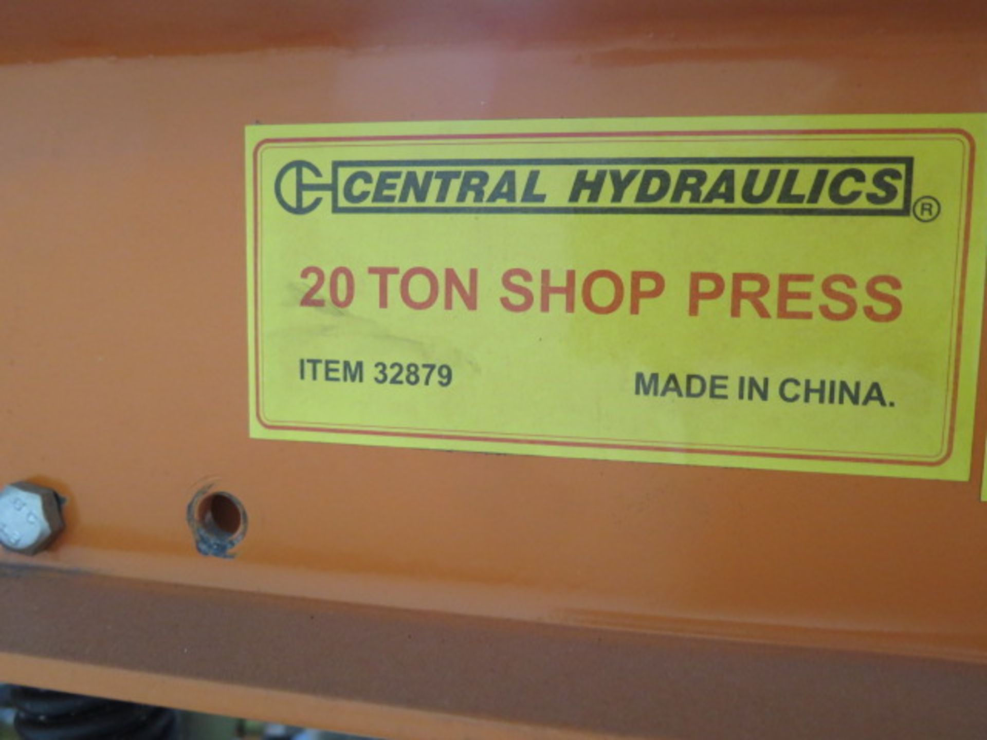Central Hydraulics 12 Ton Air Over Hydraulic H-Frame Press (SOLD AS-IS - NO WARRANTY) - Image 6 of 6