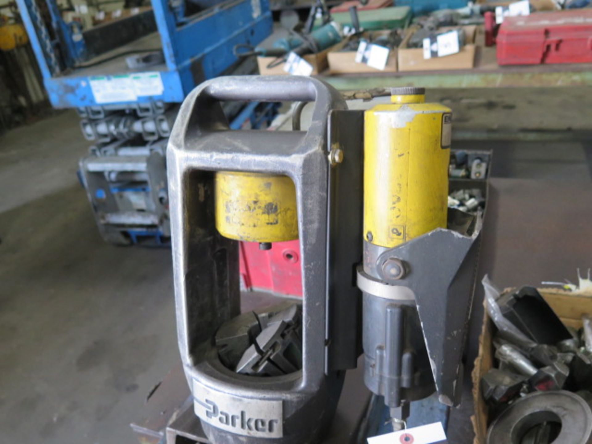 Parker Hydraulic Hose Crimper w/ Tooling and Bench (SOLD AS-IS - NO WARRANTY) - Image 4 of 10