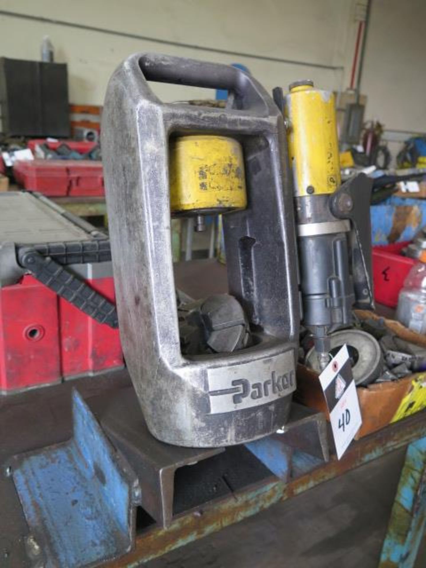 Parker Hydraulic Hose Crimper w/ Tooling and Bench (SOLD AS-IS - NO WARRANTY) - Image 3 of 10