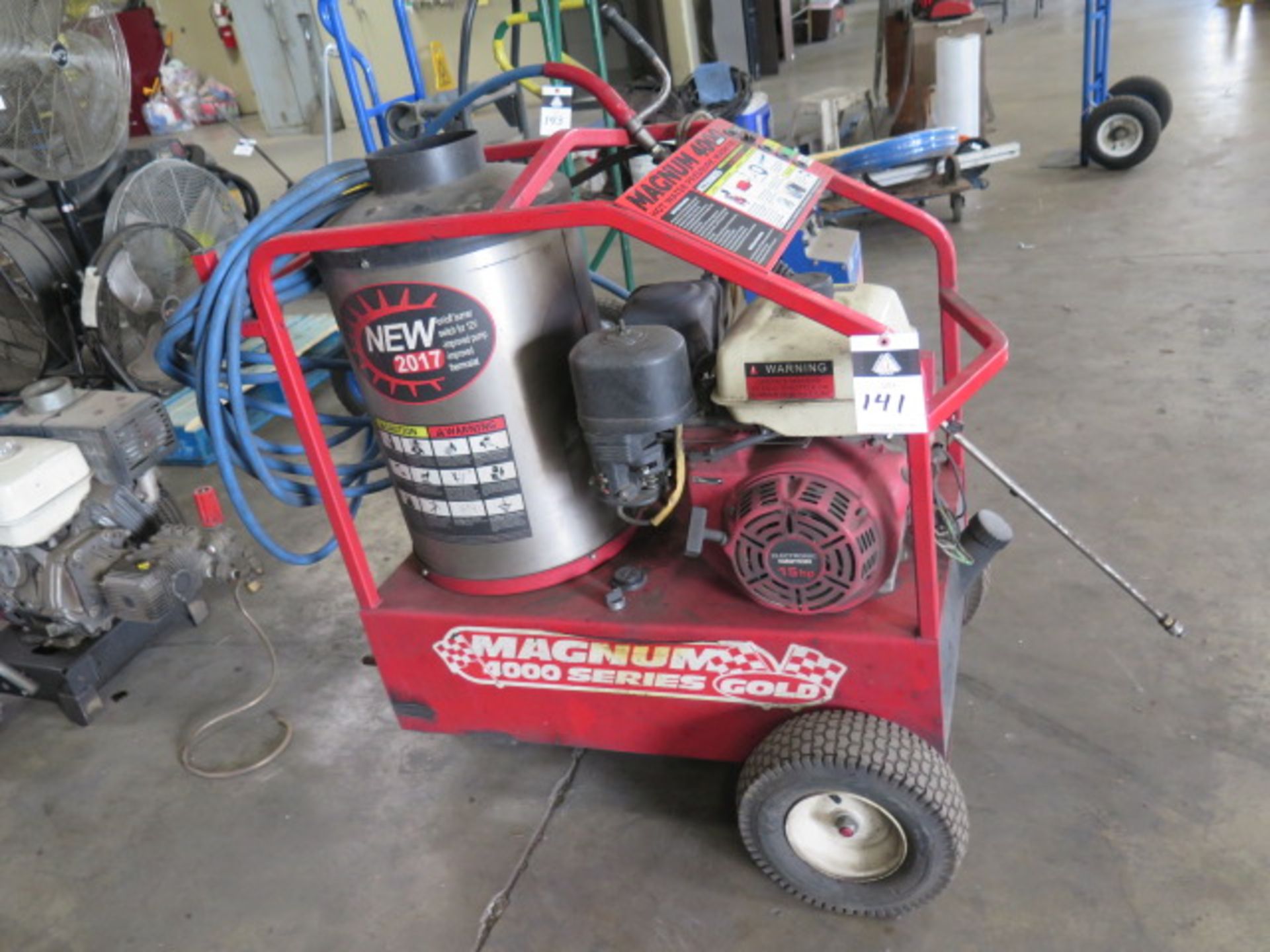 Magnum 4000 Heated Pressure Washer w/ 15Hp Gas Engine (SOLD AS-IS - NO WARRANTY)