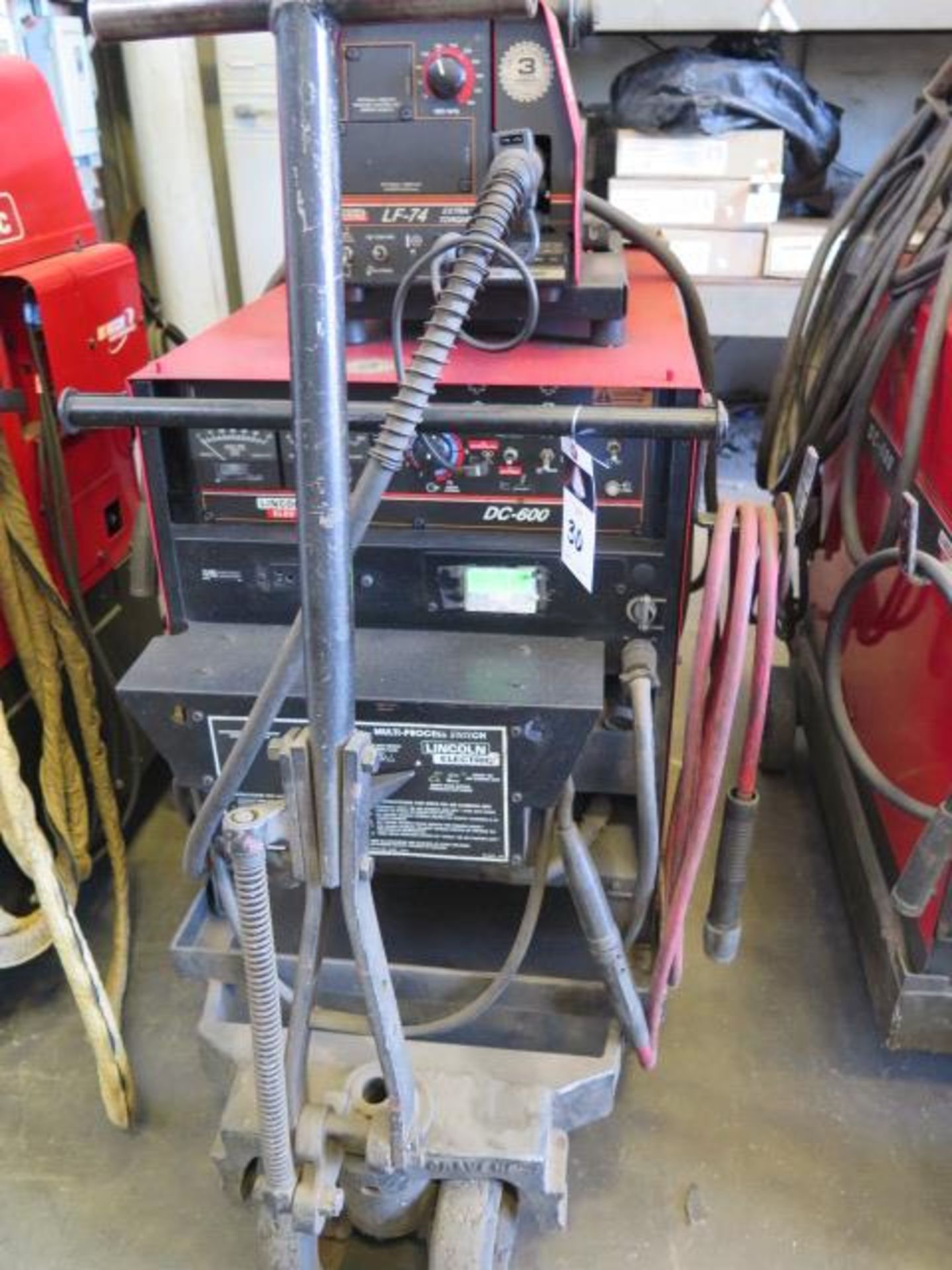 Lincoln DC-600 Arc Welding w/ Multi-Process Switch, Lincoln LF-74 Wire Feeder, SOLD AS IS