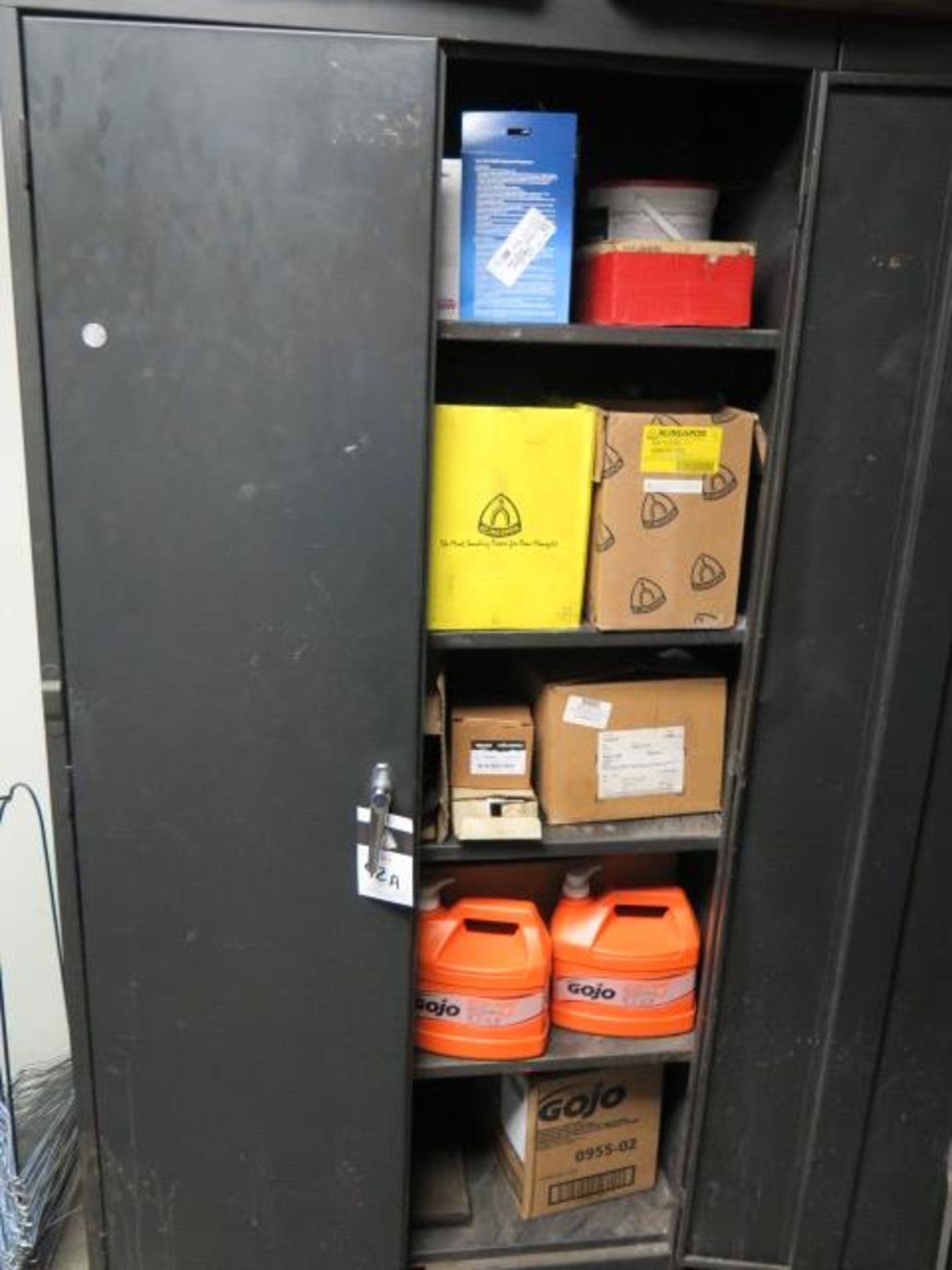 Misc Abrasives w/ Storage Cabinet (SOLD AS-IS - NO WARRANTY)