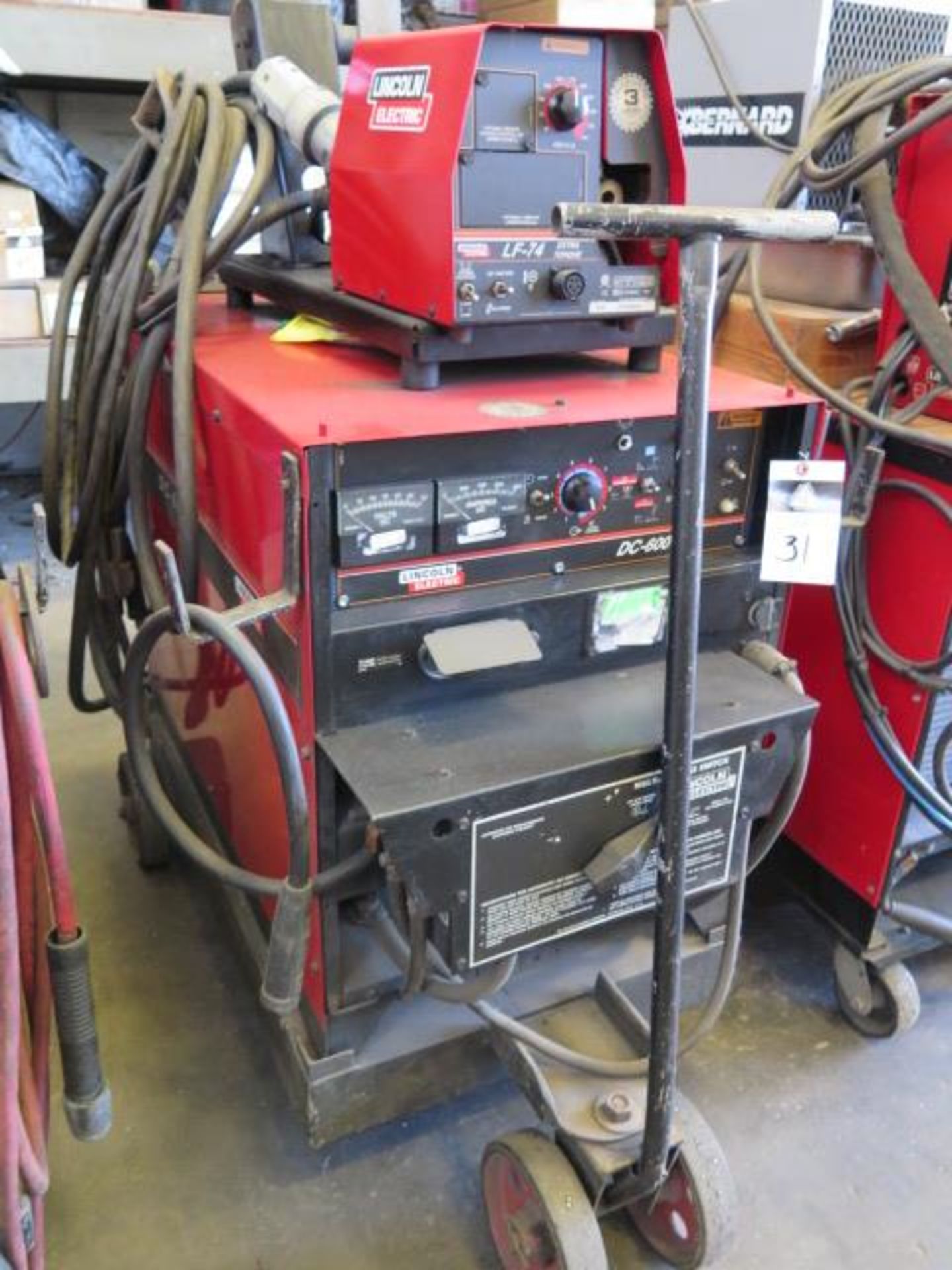 Lincoln DC-600 Arc Welding w/ Multi-Process Switch, Lincoln LF-74 Wire Feeder, SOLD AS IS - Image 3 of 8