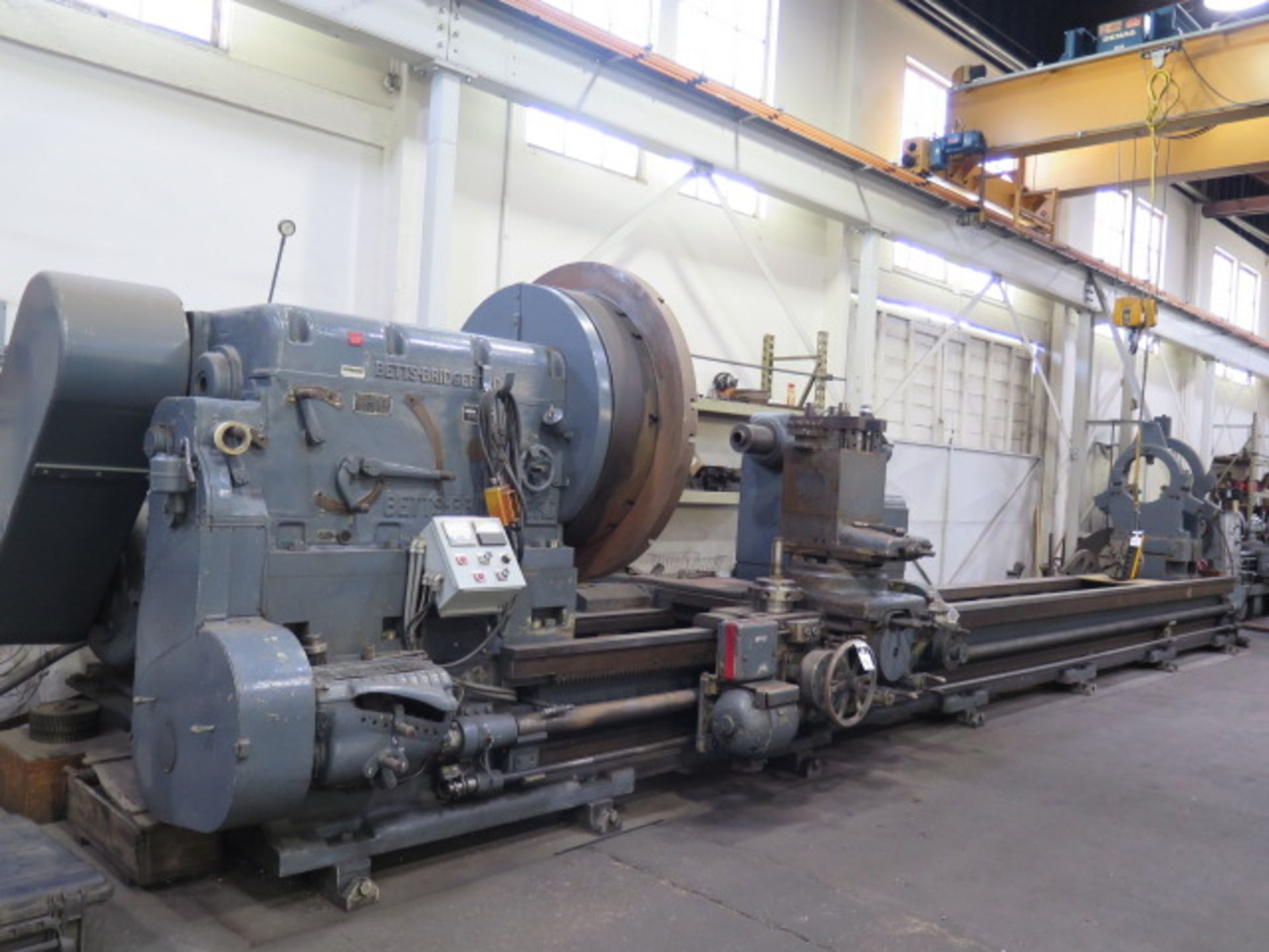 Betts Bridgeford 80” x 300” Lathe s/n E-7799 w/ Upgraded Sabina Control (50Hp DC Motor, SOLD AS IS