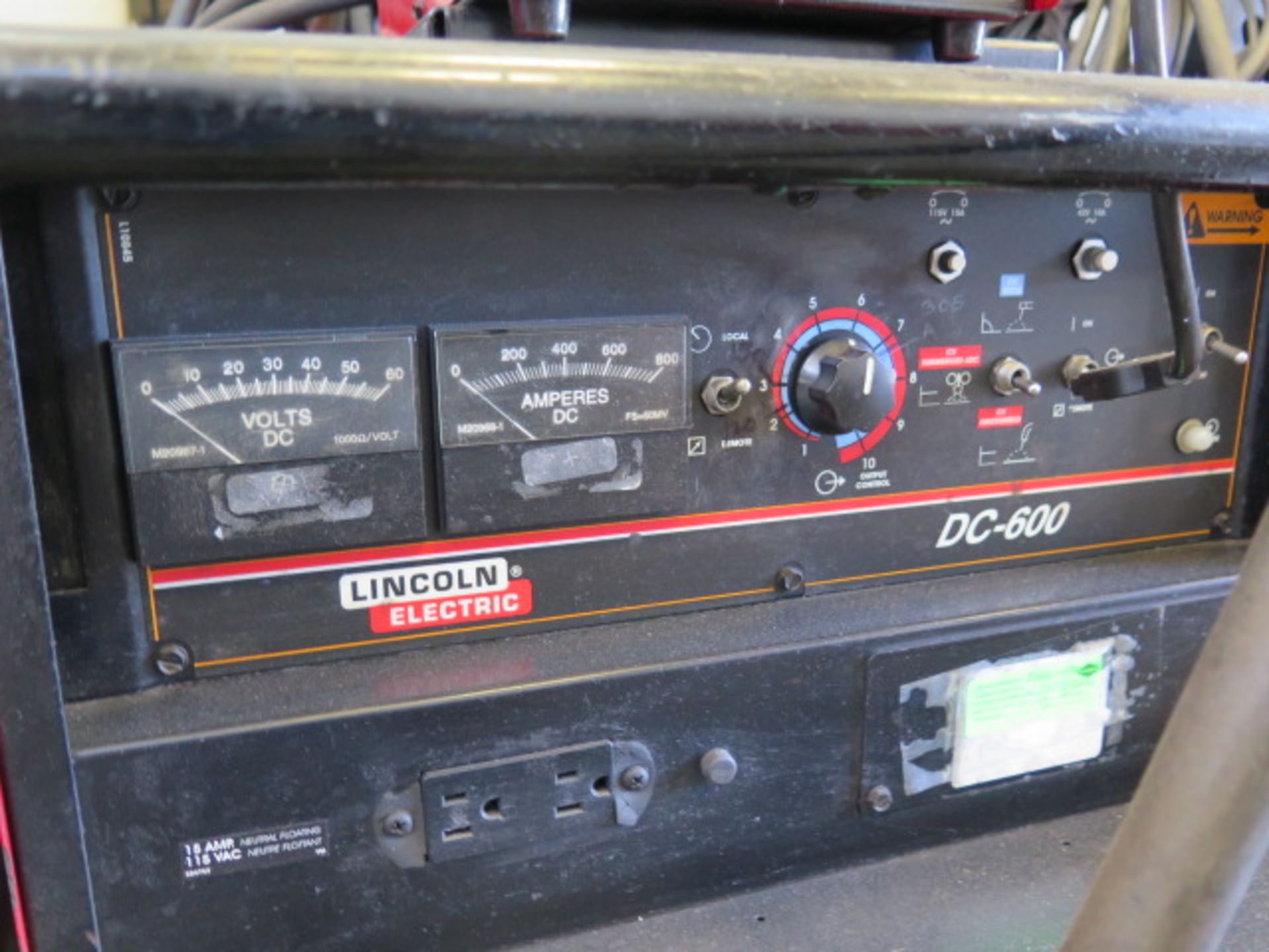 Lincoln DC-600 Arc Welding w/ Multi-Process Switch, Lincoln LF-74 Wire Feeder, SOLD AS IS - Image 6 of 8