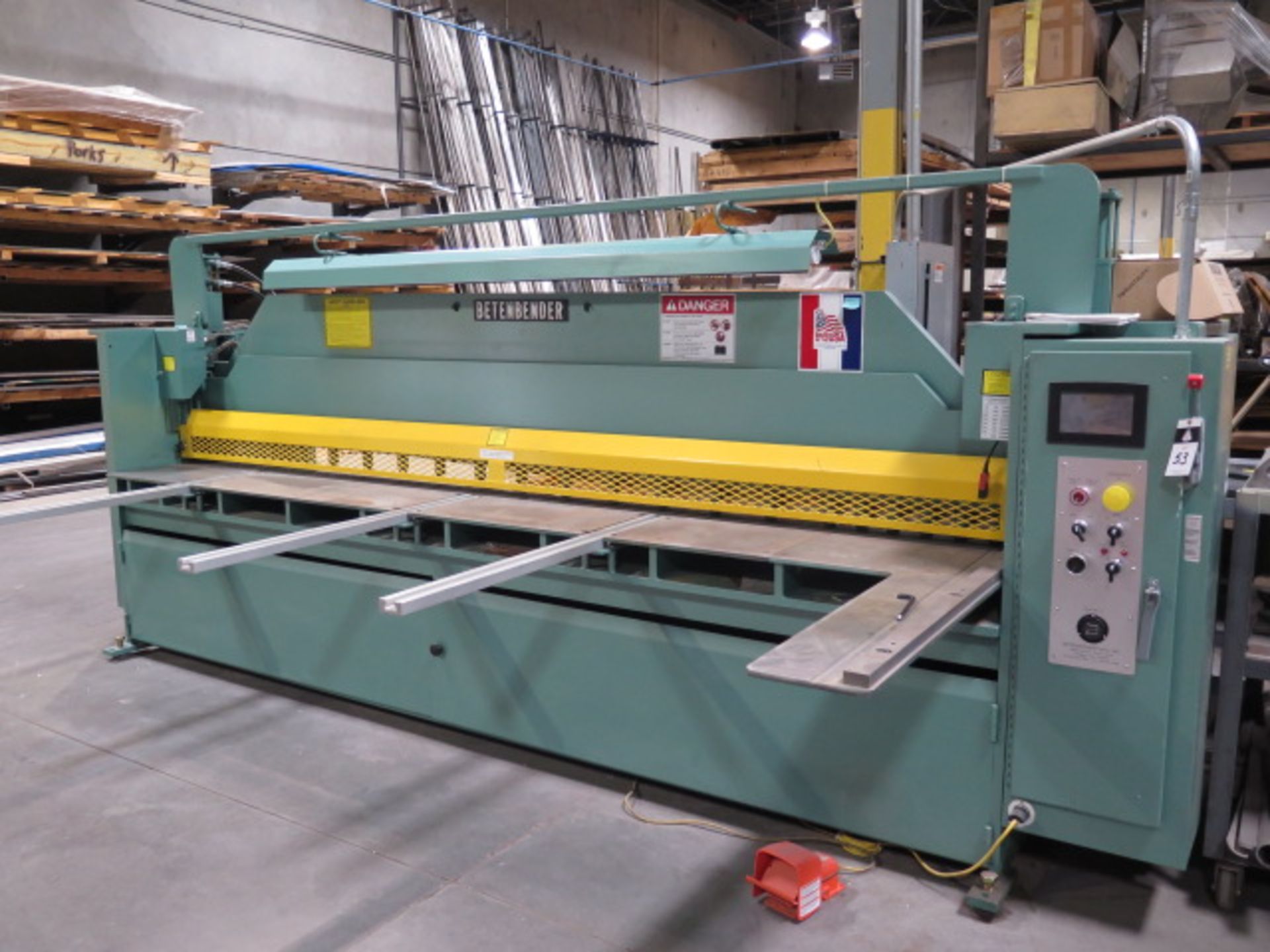 Betenbender mdl. 12-1/4 12’ X .25'' Power Shear s/n 262919 w/ PLC Controls, 53” Squaring, SOLD AS IS - Image 2 of 13