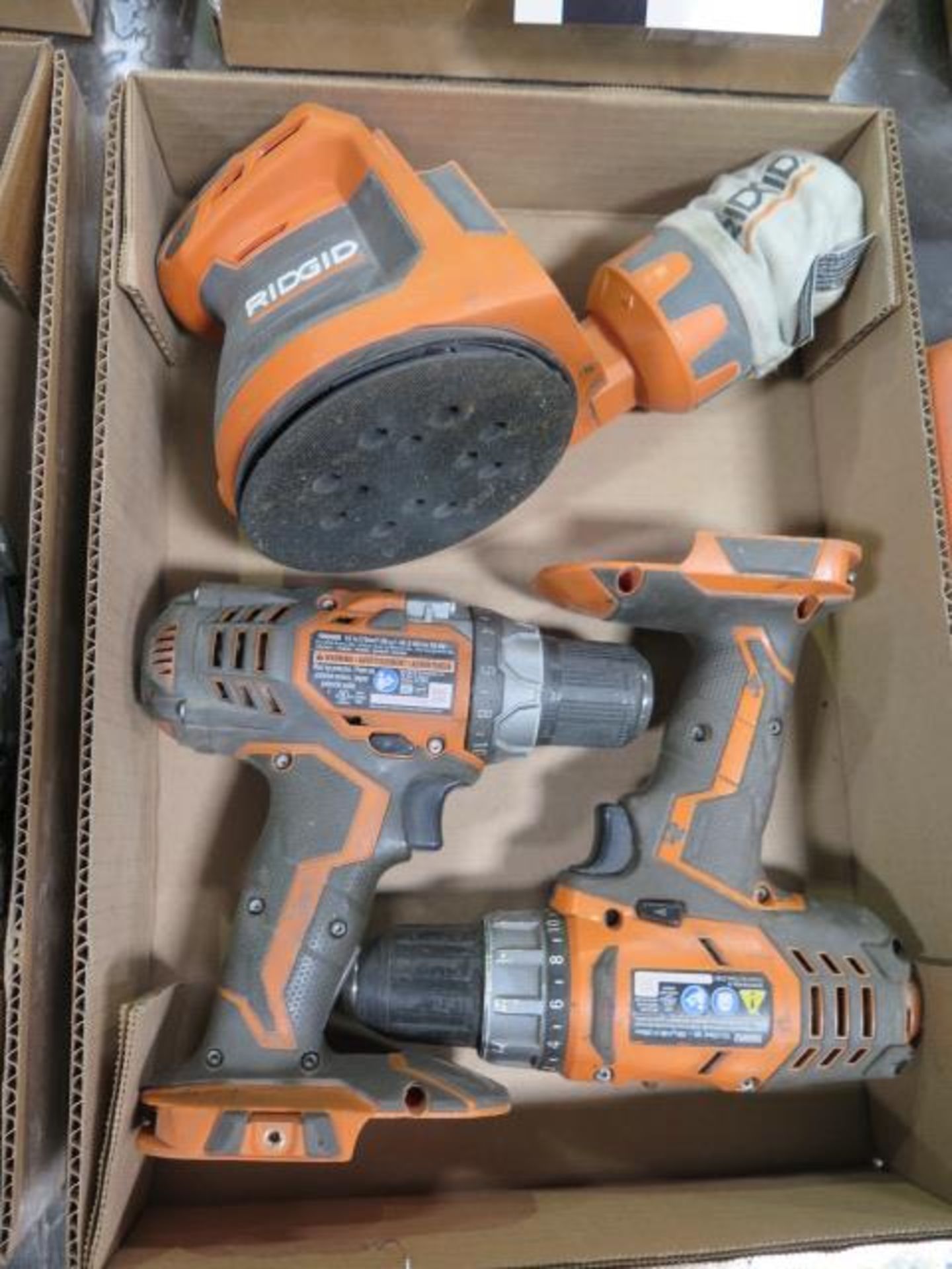 Ridgid Cordless Drills (2) and Cordless Orbital Sander (SOLD AS-IS - NO WARRANTY) - Image 2 of 5