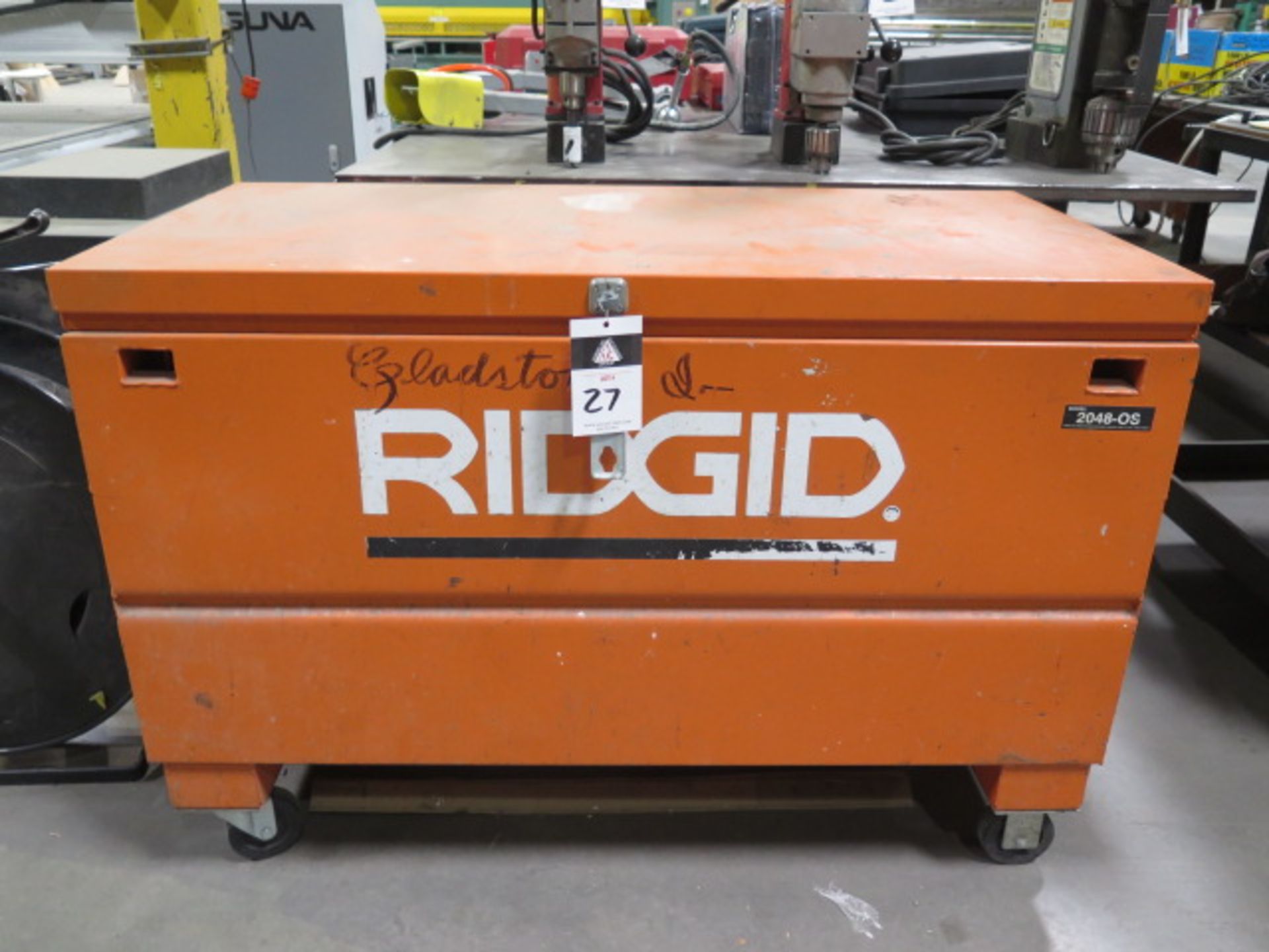 Ridgid mdl. 2048-OS Rolling Job Box w/ Misc (SOLD AS-IS - NO WARRANTY)