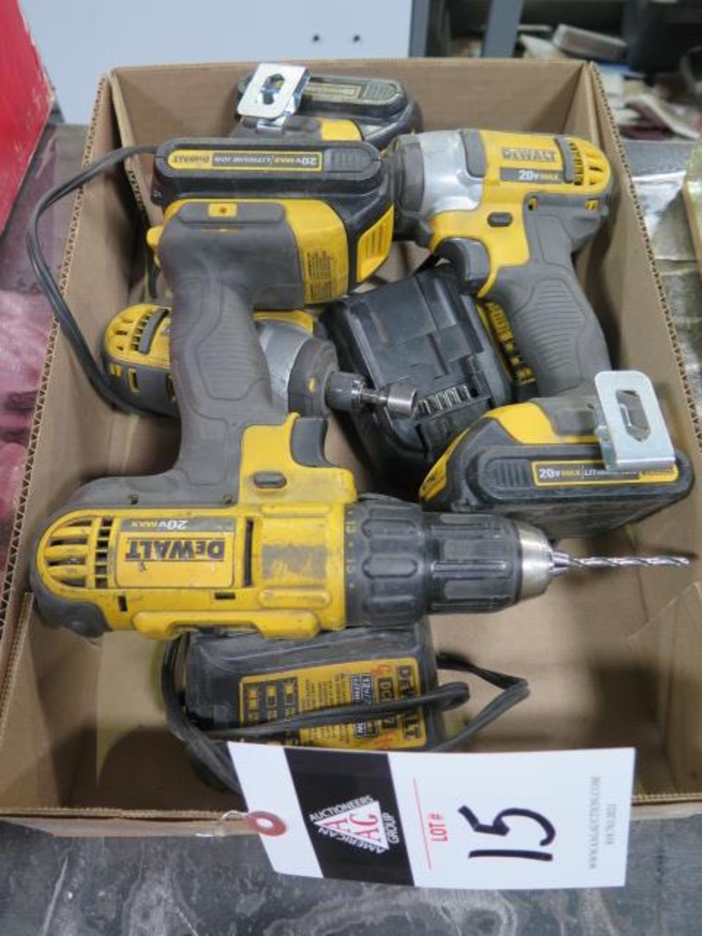 DeWalt 20 Volt Cordless Drills and Nut Drivers w/ Charger (SOLD AS-IS - NO WARRANTY)