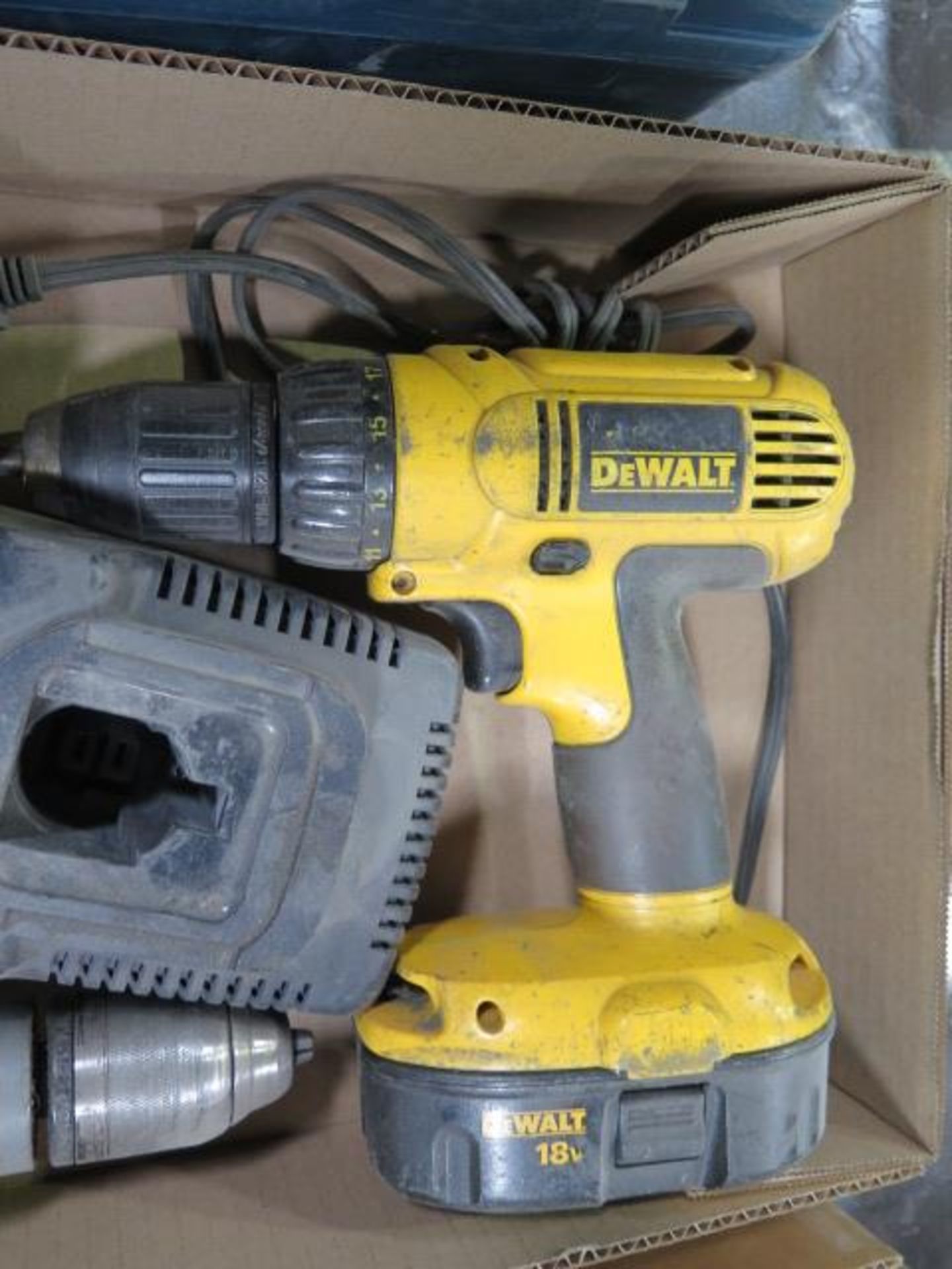 DeWalt 18 Volt Cordless Drills (2) w/ Charger (SOLD AS-IS - NO WARRANTY) - Image 3 of 4