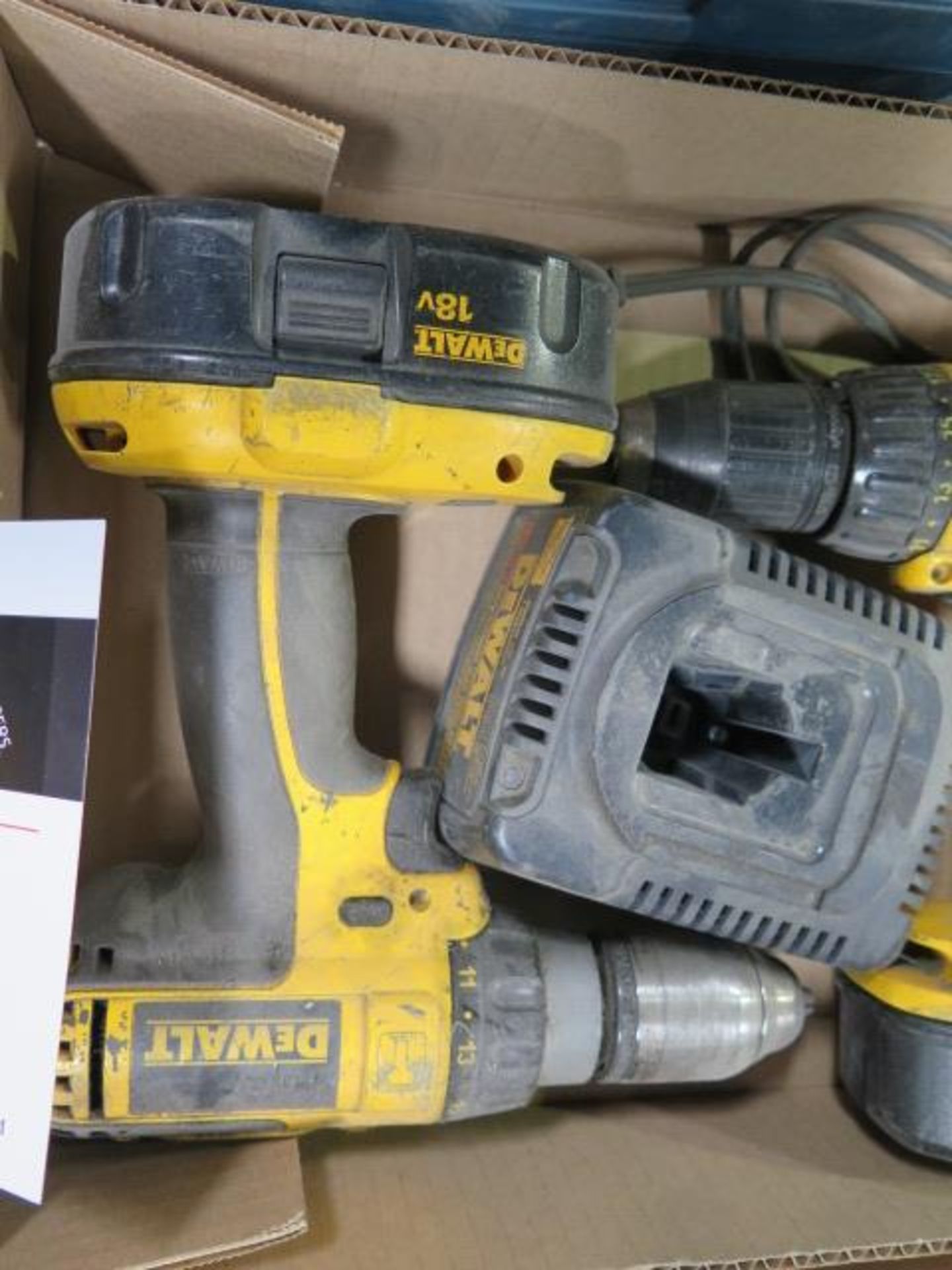 DeWalt 18 Volt Cordless Drills (2) w/ Charger (SOLD AS-IS - NO WARRANTY) - Image 4 of 4