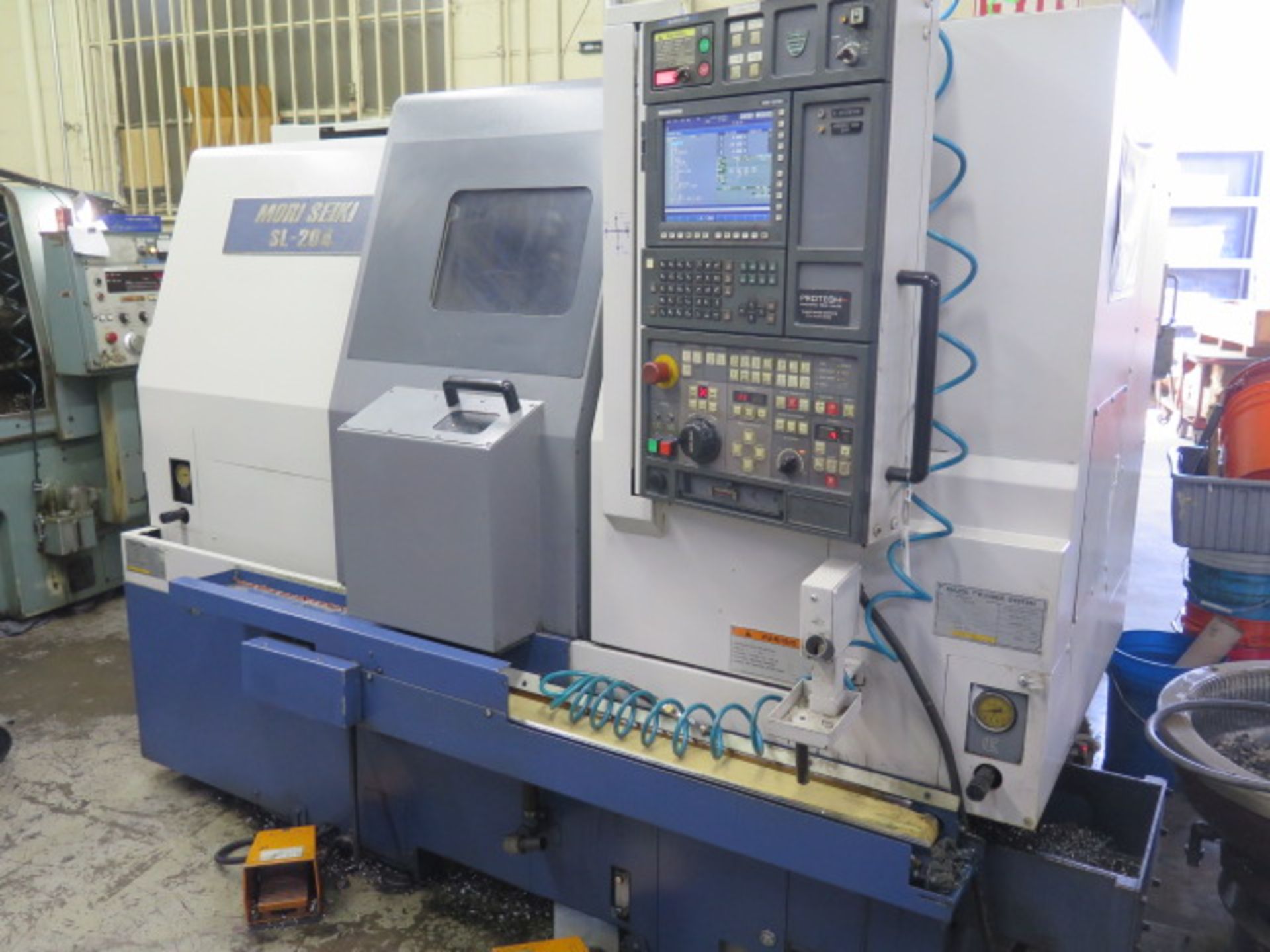 Mori Seiki SL-204S/500 Twin Spindle CNC Turning Center s/n SL200AE1390 Mori MSX-805 III, SOLD AS IS - Image 2 of 20