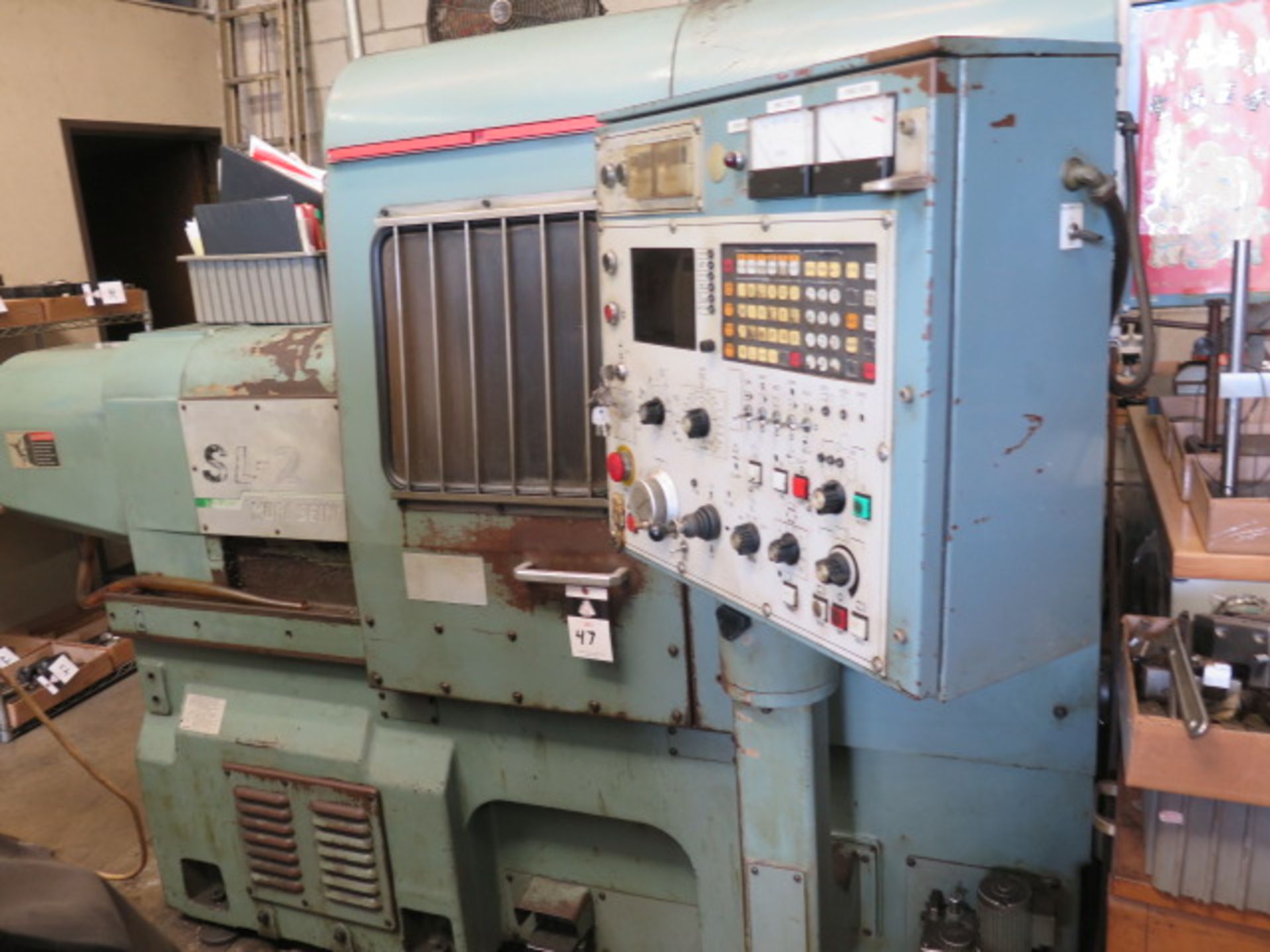 Mori Seiki SL-2B CNC Turning Center s/n 771 w/ Yasnac Controls, 10-Station Turret, SOLD AS IS - Image 2 of 15