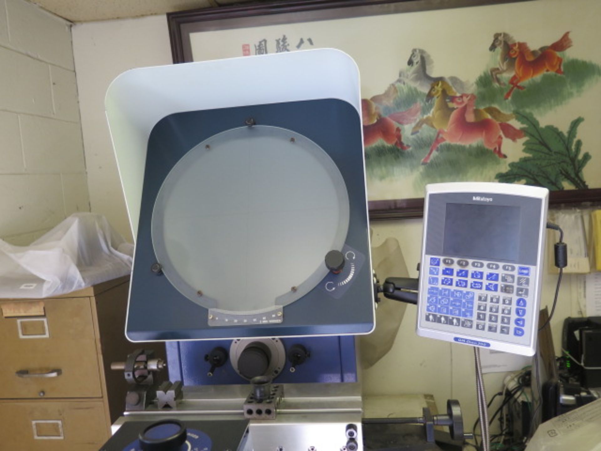 Mitutoyo PH-A14 14" Optical Comparator s/n 903037 w/Mitutoyo QM-Data 200 Prog DRO, SOLD AS IS - Image 2 of 9