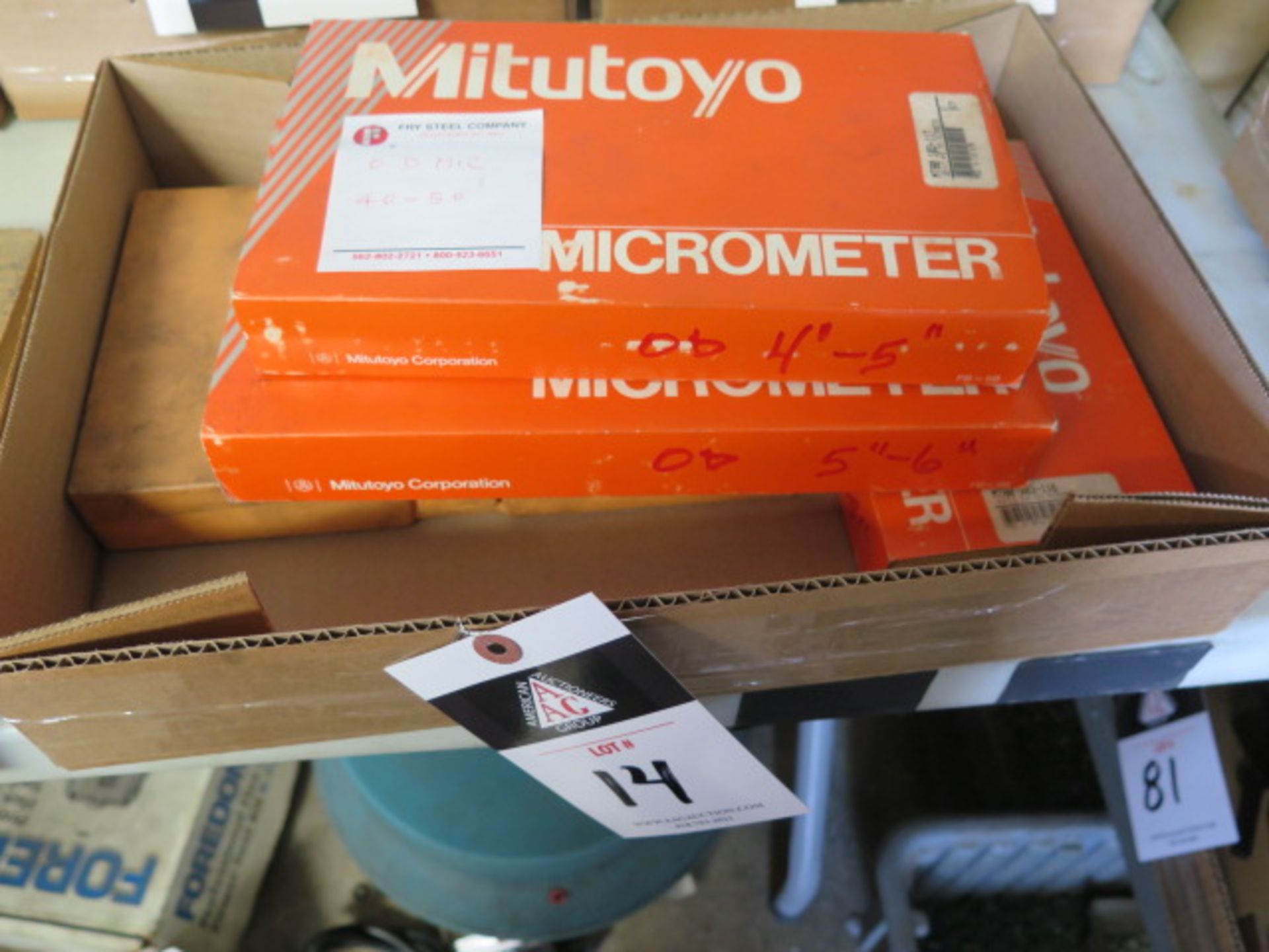 Mitutoyo OD Mics (5) (SOLD AS-IS - NO WARRANTY)