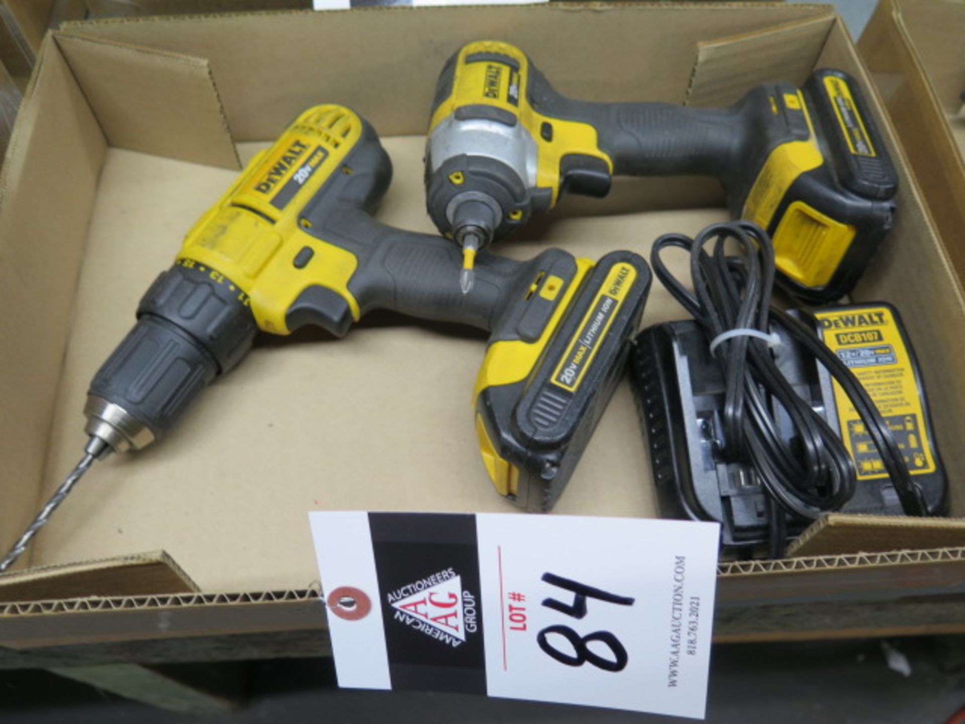 DeWalt 20 Volt Cardless Drill and Nut Driver w/ Charger (SOLD AS-IS - NO WARRANTY)