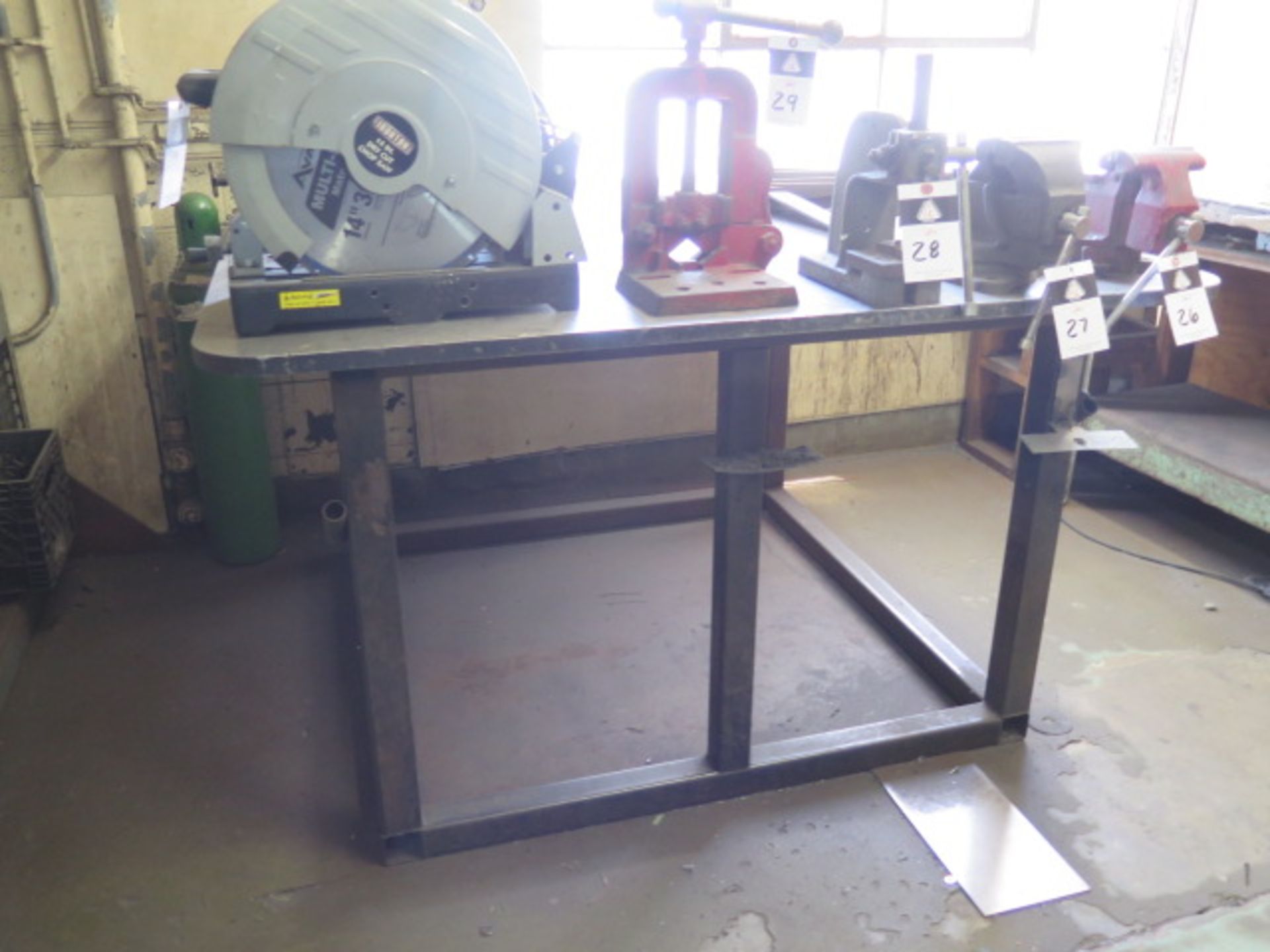 60" x 60" x 1" Steel Welding Table (SOLD AS-IS - NO WARRANTY)