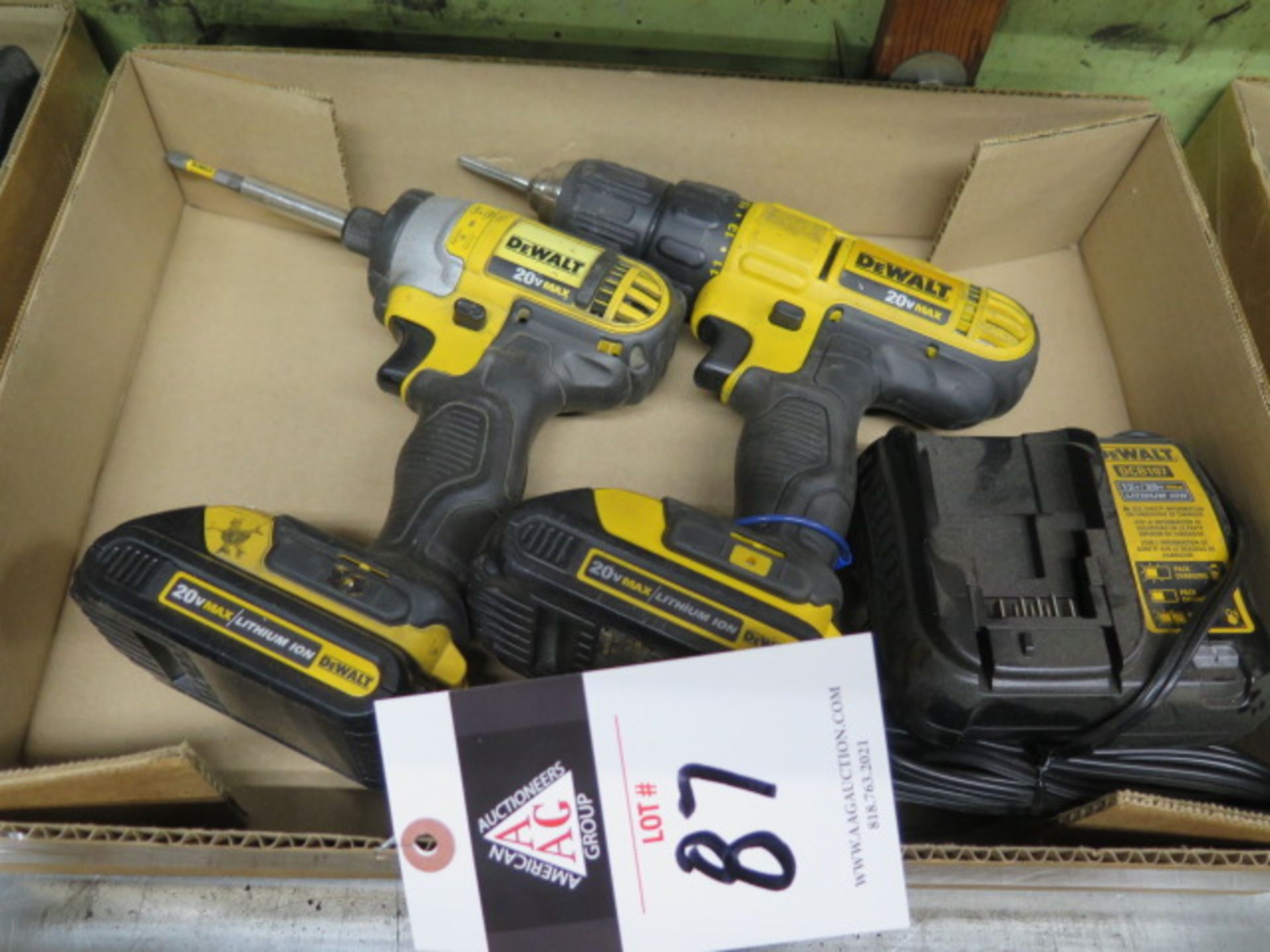 DeWalt 20 Volt Cordless Drill and Nut Driver w/ Charger (SOLD AS-IS - NO WARRANTY)