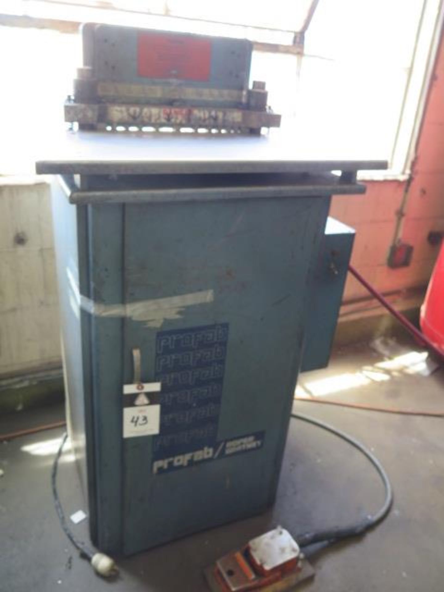 Profab Roper-Whitney mdl. 900 Radius Corner Notcher s/n 209-1-90 w/ (11) Radius Size, SOLD AS IS