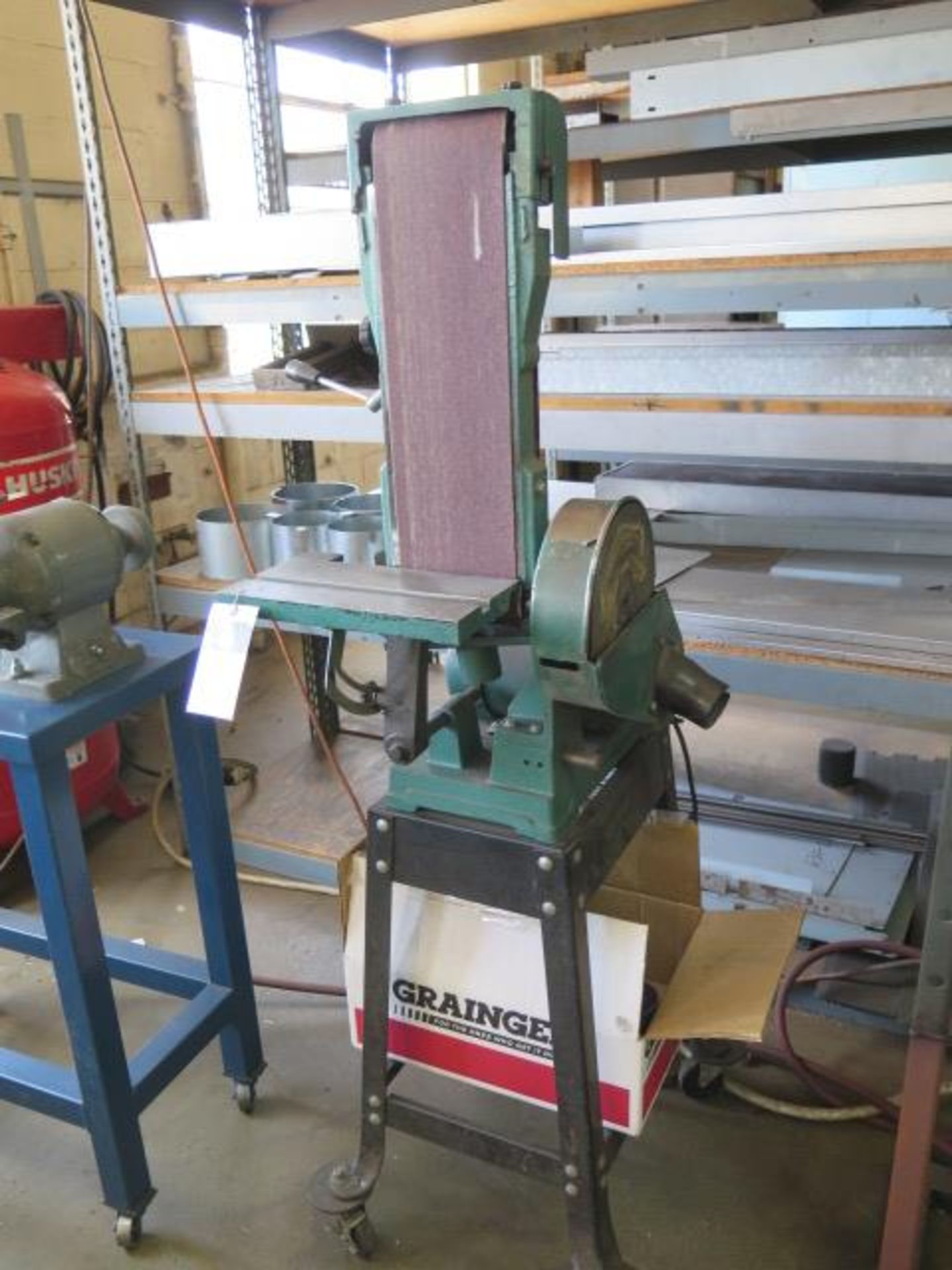 Grizzly mdl. G1014Z 6" Belt / 9" Disc Sander s/n 9-0196 w/ Roll Stand (SOLD AS-IS - NO WARRANTY) - Image 2 of 7