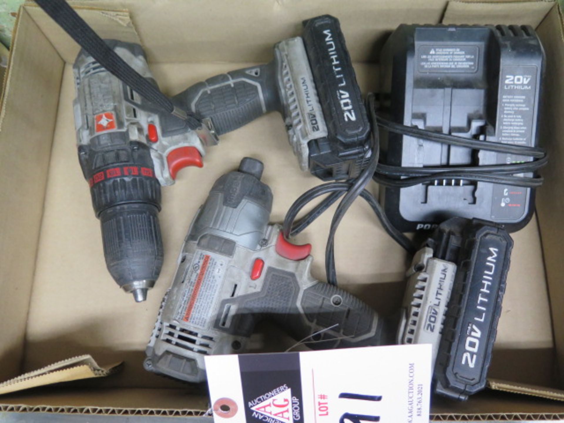 Porter Cable 20 Volt Cordless Drill and Nut Driver w/ Charger (SOLD AS-IS - NO WARRANTY) - Image 2 of 6