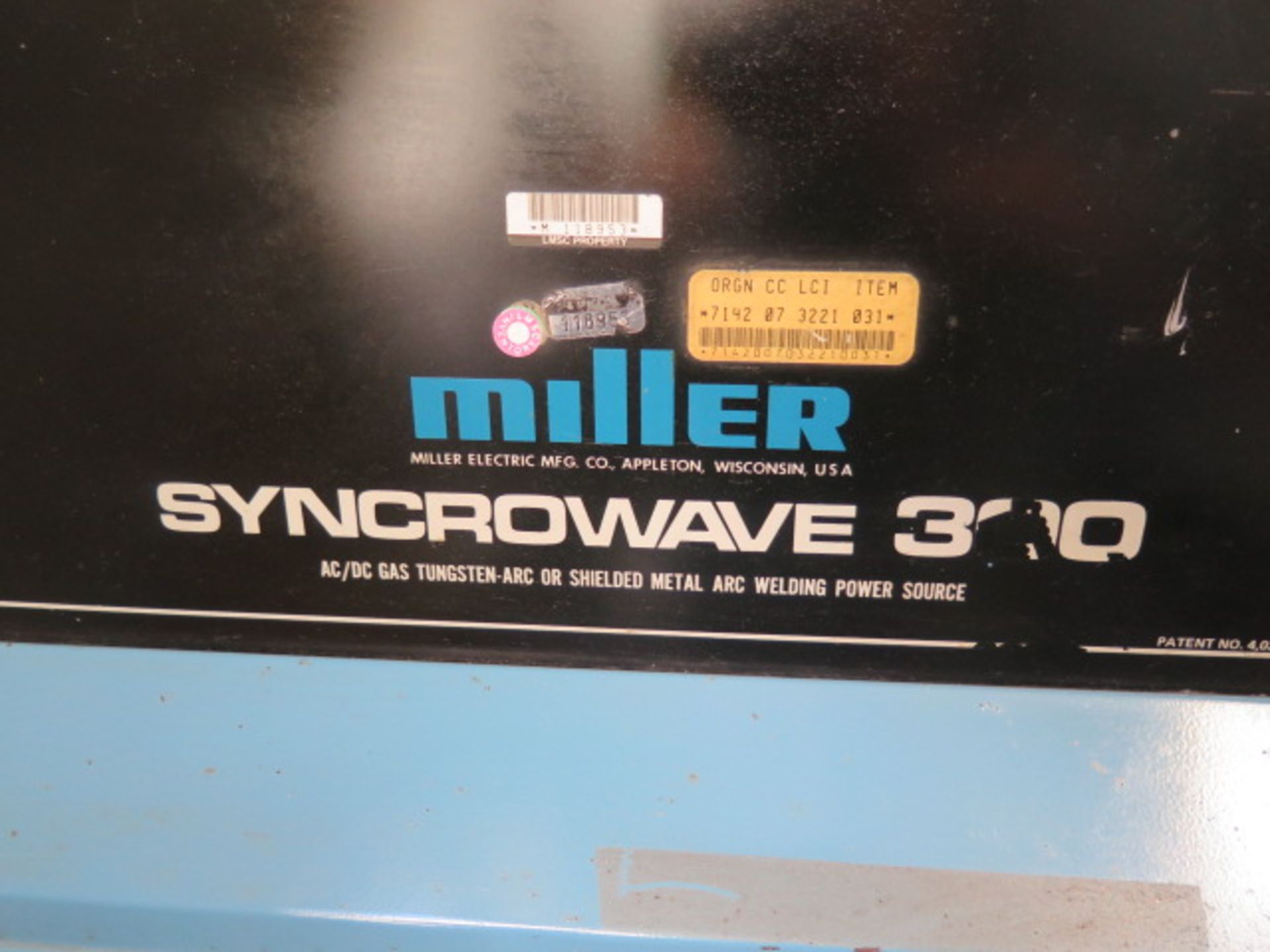 Miller Syncrowave 300 AC/DC Arc Weldint Power Source w/ Cart (SOLD AS-IS - NO WARRANTY) - Image 3 of 6