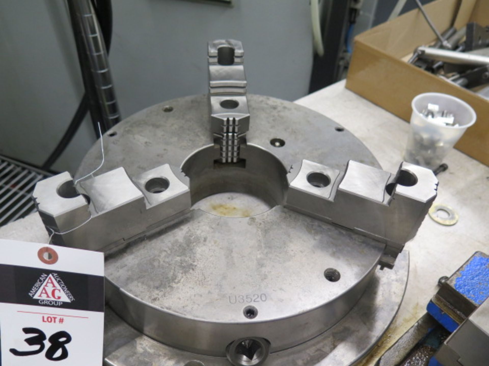 NBK-12 12" 3-Jaw Chuck w/ Rotary Head / Mill Table Mounting Base (SOLD AS-IS - NO WARRANTY) - Image 2 of 7
