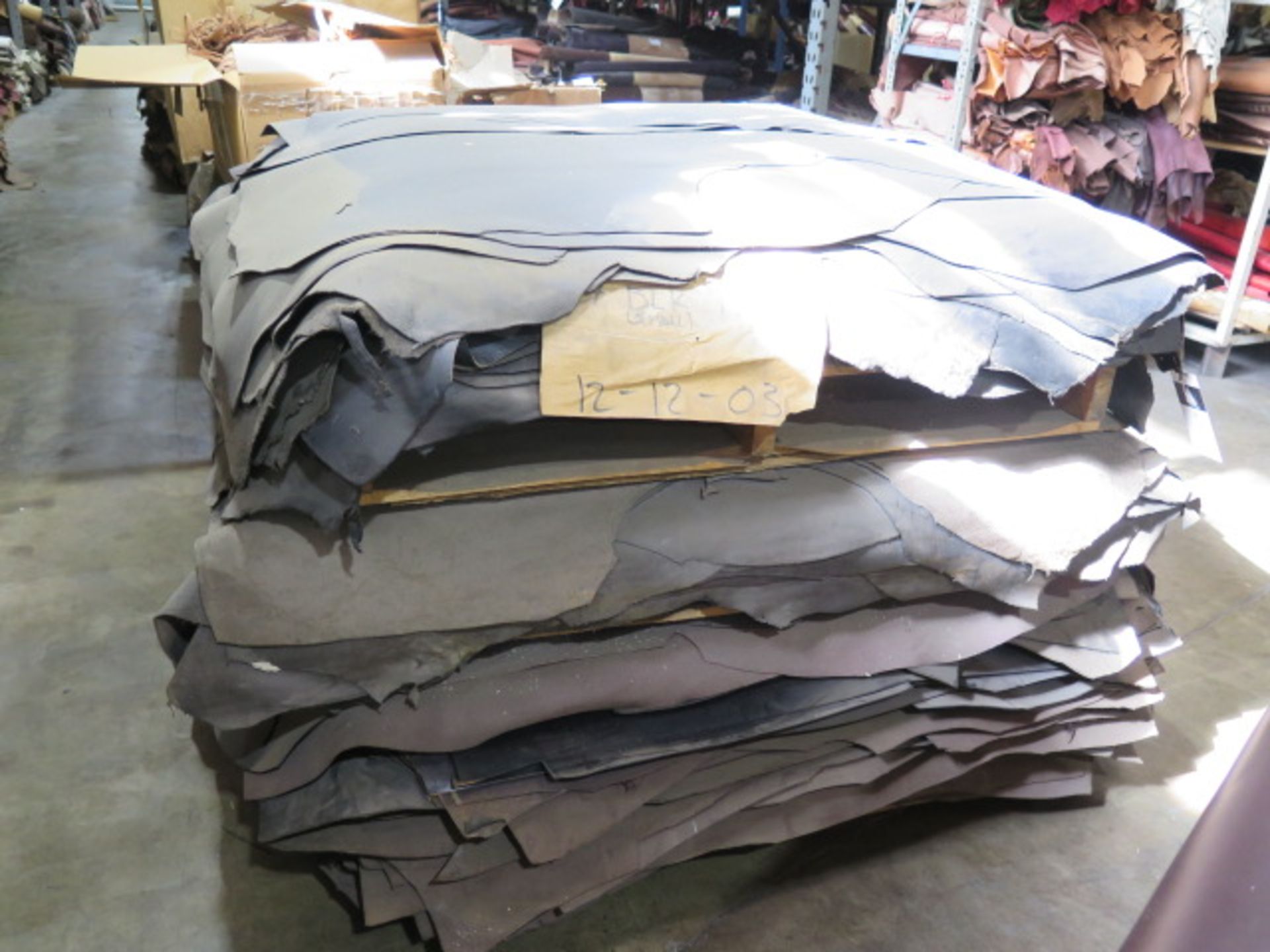 Leather Heavy Weight Splits, 6500 Sq/Ft and 2.0mm Burgandy 4500 Sq/Ft Sides (SOLD AS-IS - NO - Image 2 of 13