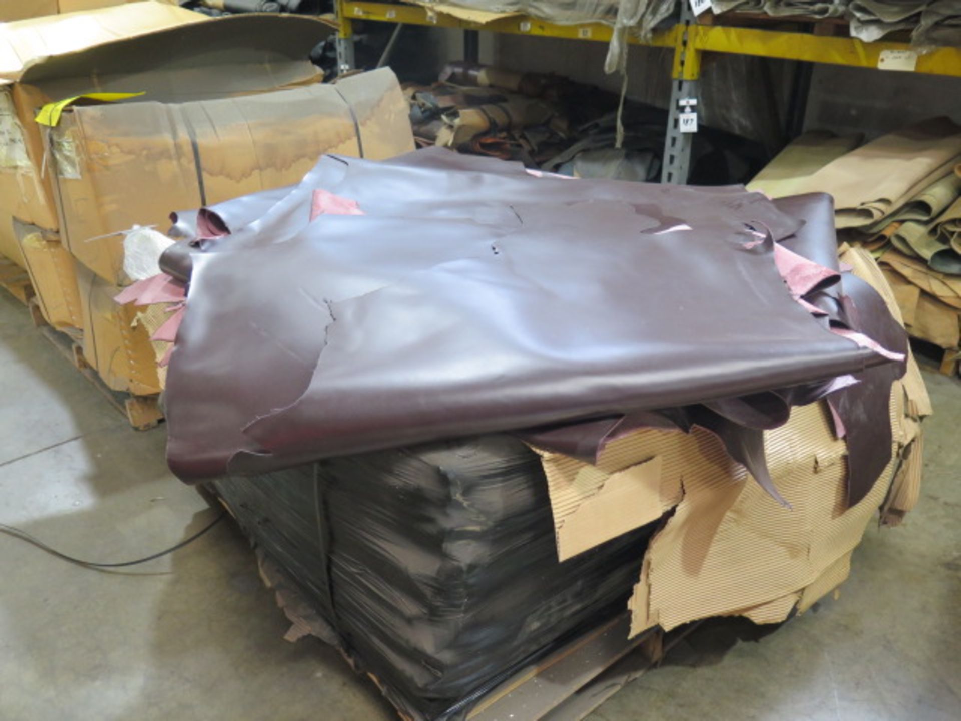Leather Heavy Weight Splits, 6500 Sq/Ft and 2.0mm Burgandy 4500 Sq/Ft Sides (SOLD AS-IS - NO - Image 8 of 13