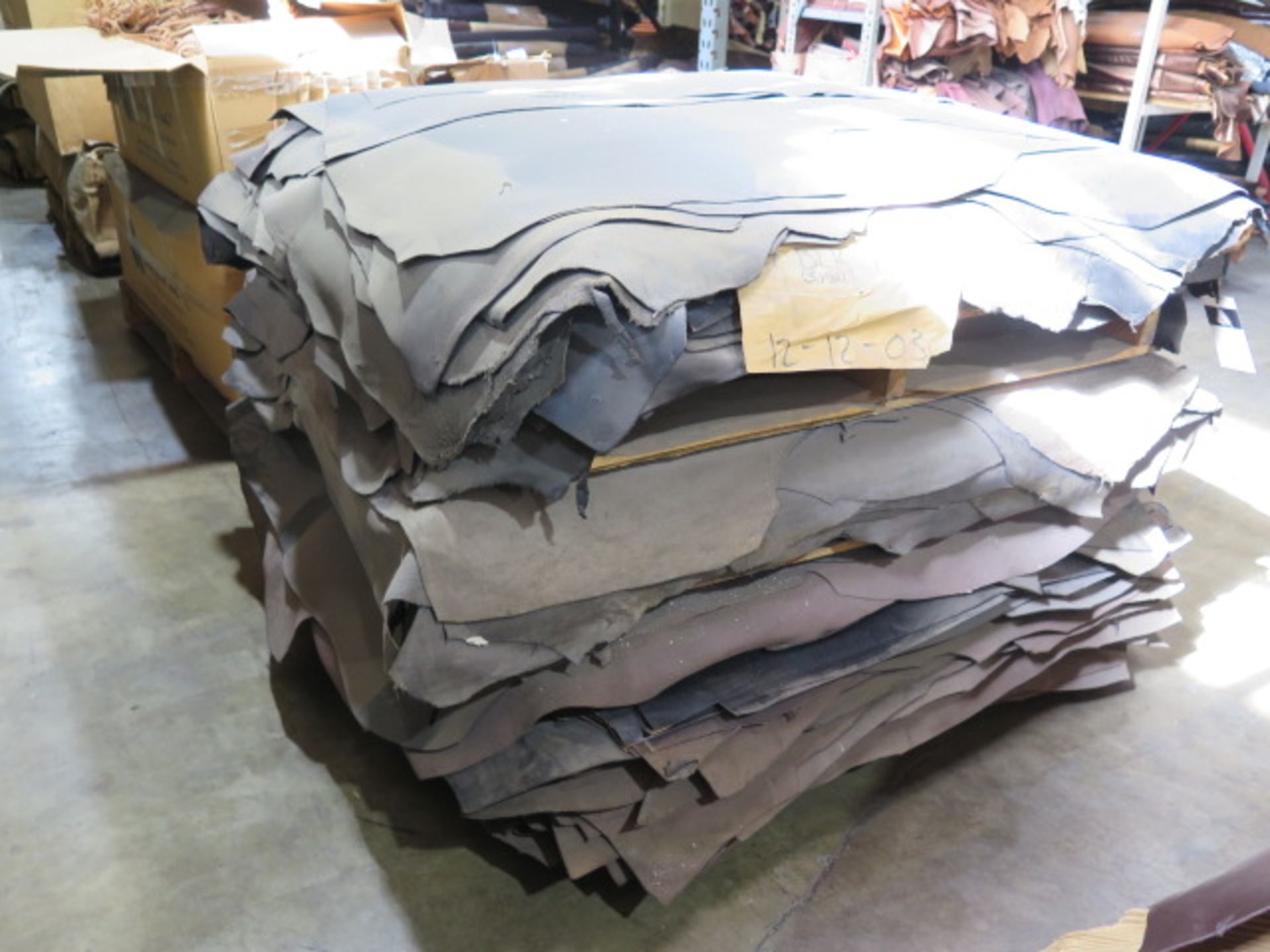 Leather Heavy Weight Splits, 6500 Sq/Ft and 2.0mm Burgandy 4500 Sq/Ft Sides (SOLD AS-IS - NO