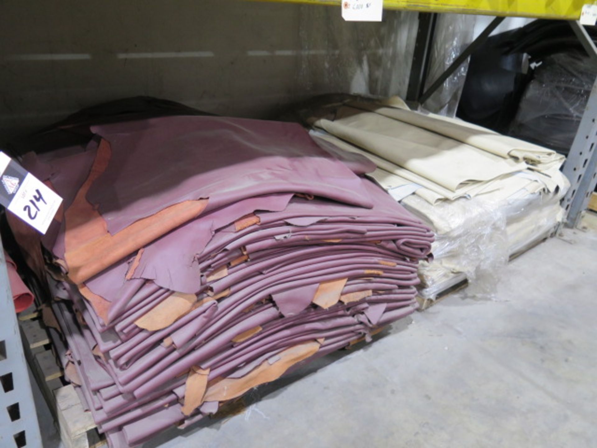 Leather Splits, Burgandy and Beige 10,000 Sq/Ft (SOLD AS-IS - NO WARRANTY)