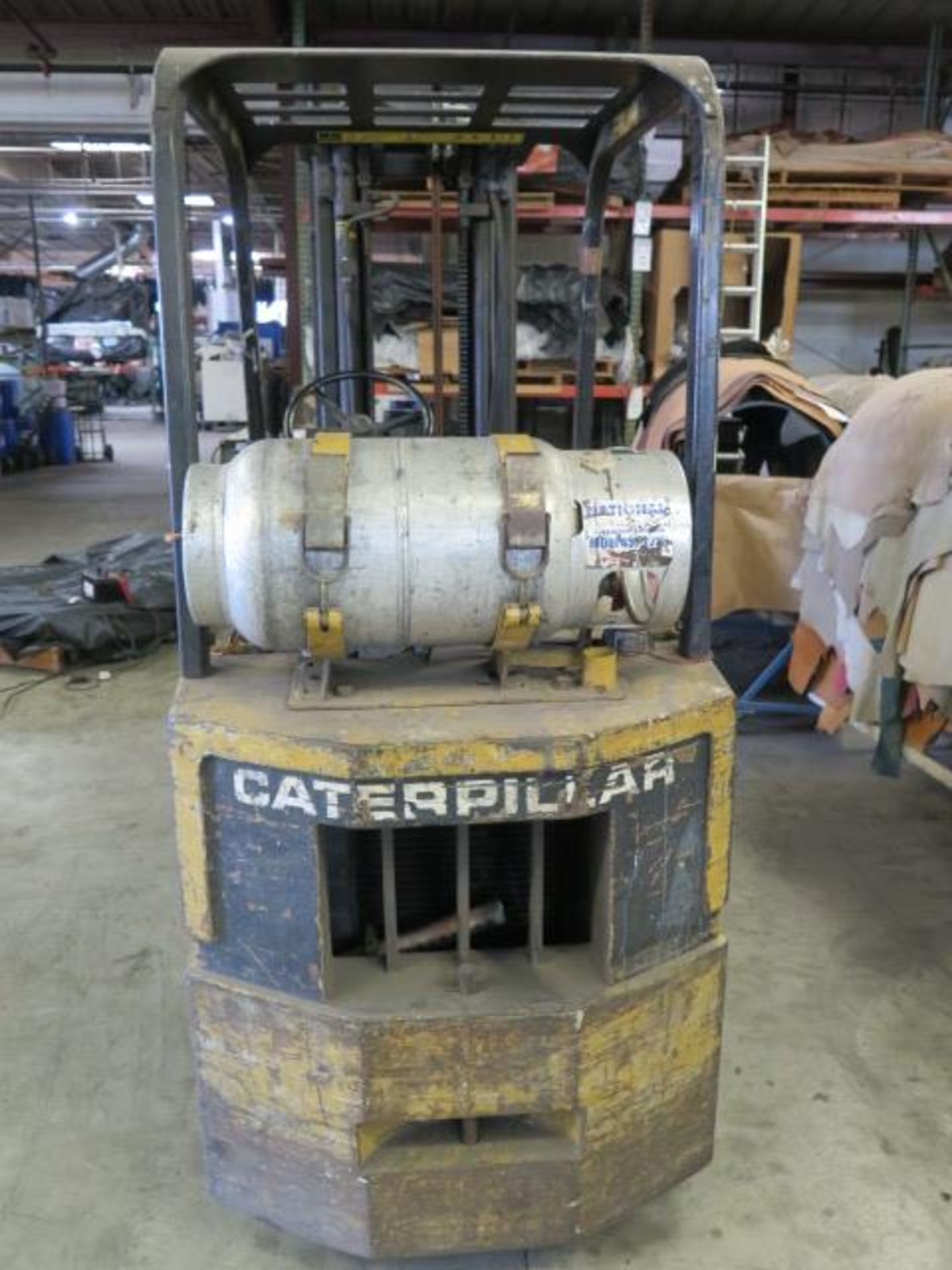 Caterpillar 3000 Lb Cap LPG Forklift w/ 3-Stage Mast, Side Shift, Solid Tires SOLD AS-IS - Image 3 of 13
