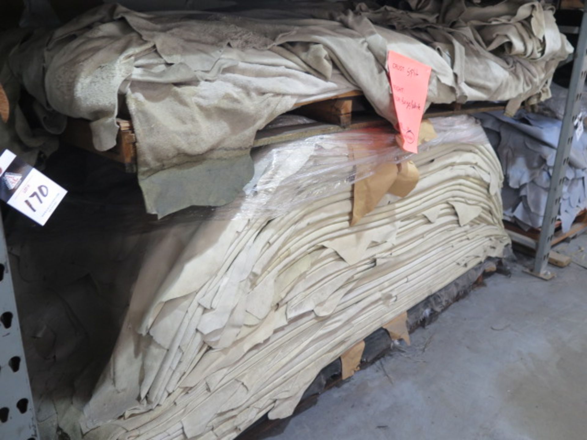 Leather Splits, Beige, White, 20,000 Sq/Ft, Hides (SOLD AS-IS - NO WARRANTY)