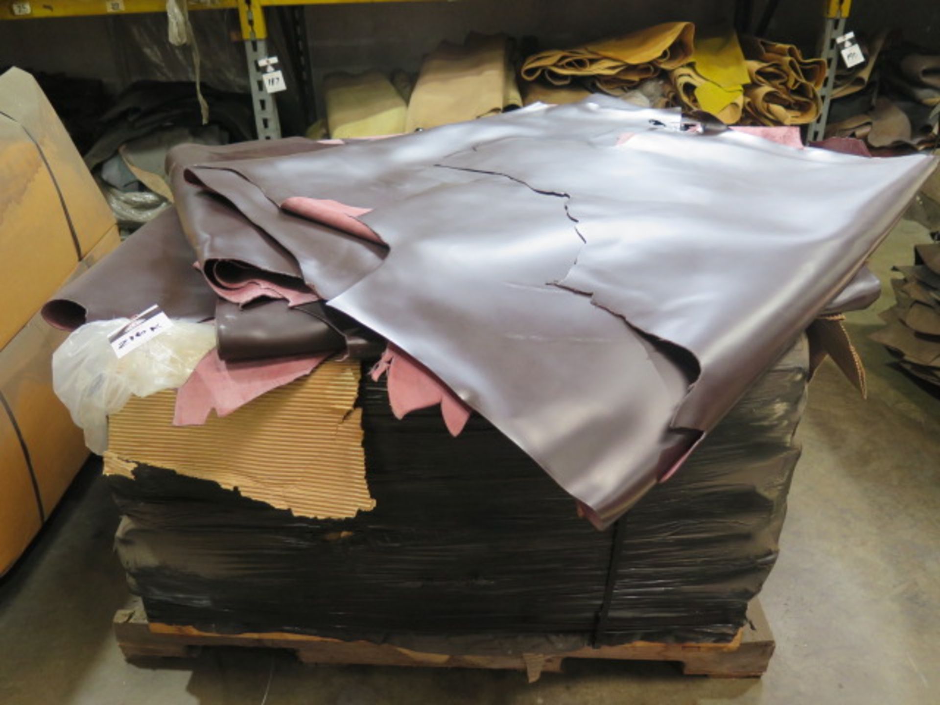 Leather Heavy Weight Splits, 6500 Sq/Ft and 2.0mm Burgandy 4500 Sq/Ft Sides (SOLD AS-IS - NO - Image 7 of 13
