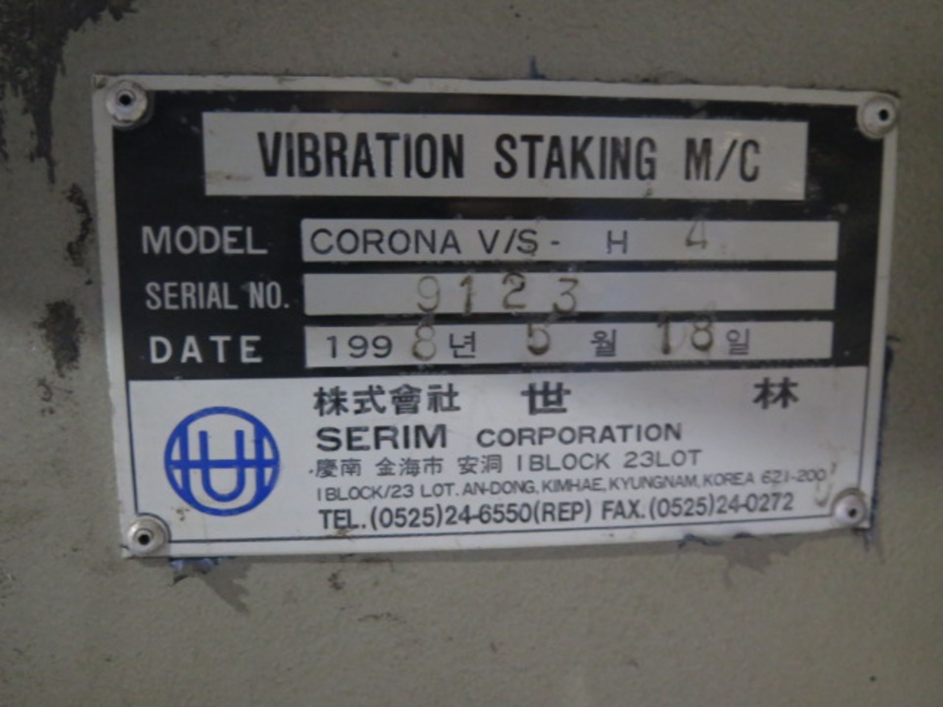 1998 Corona V/S-H4 3-Meter Stretching and Vibration Staking Machine(Stretch and Soften0, SOLD AS IS - Image 12 of 12