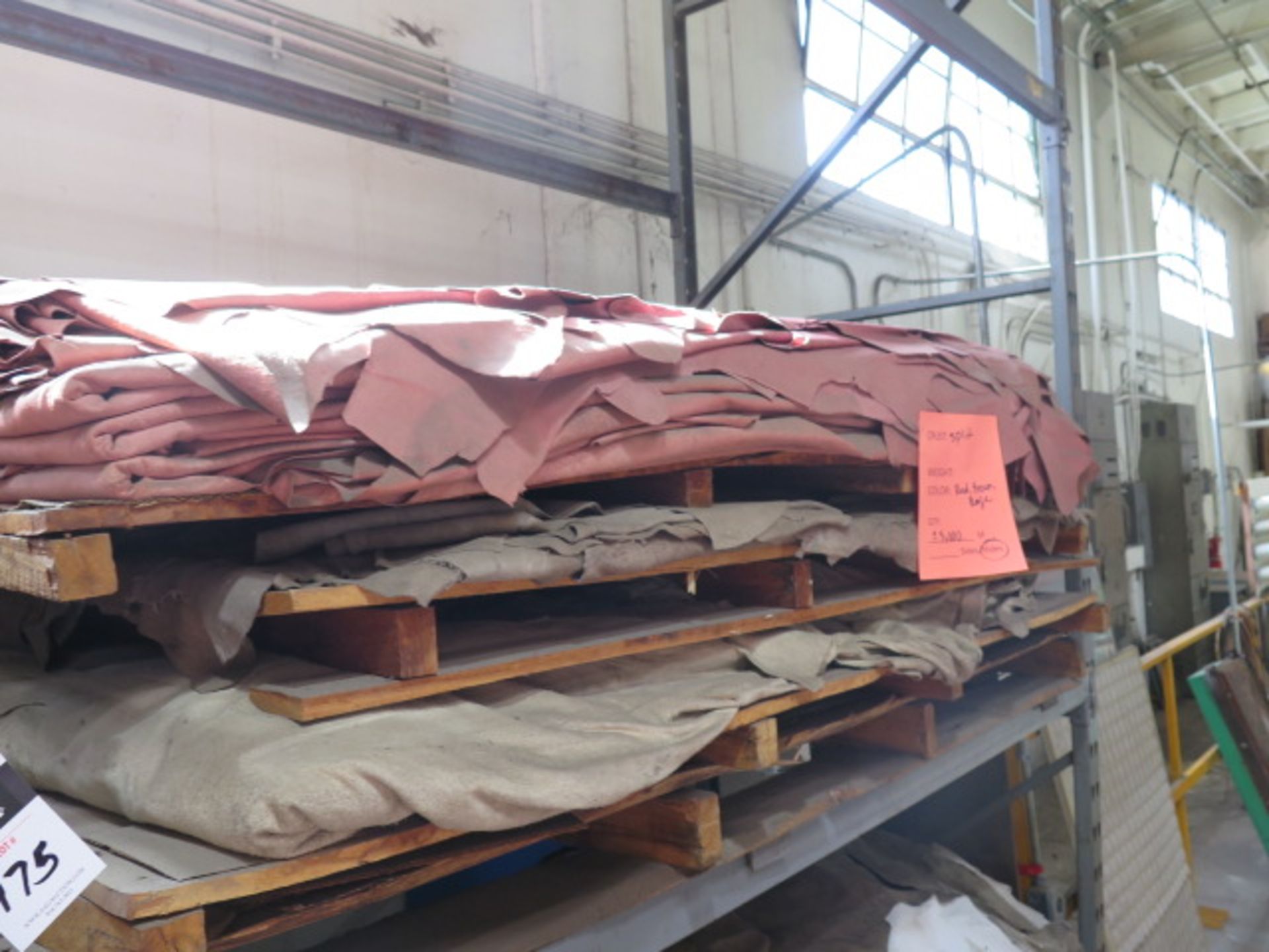 Leather Splits, Red, Brown, Beige, 5000 Sq/Ft, Hides (SOLD AS-IS - NO WARRANTY)