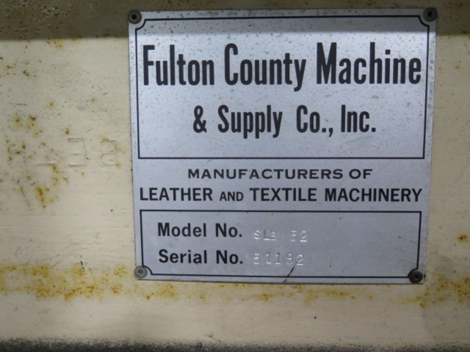 Fulton County Machine mdl. SLE52 52” Roller Embossing Machine s/n 51182 (SOLD AS-IS - NO WARRANTY) - Image 10 of 10