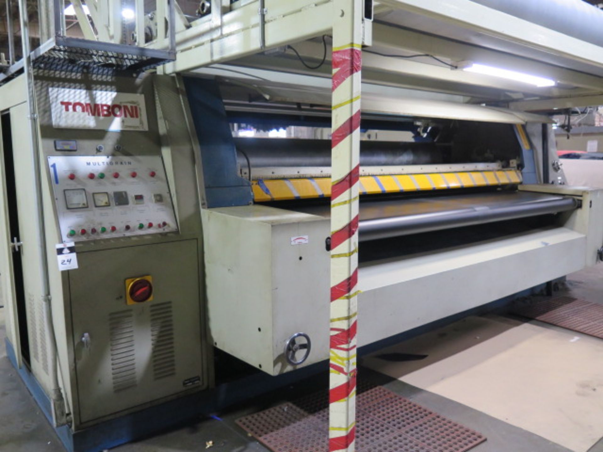 1996 Tomboni Turbigo 3-Meter Leather Feed Ironing and Roller Embossing Machine s/n 20071, SOLD AS IS - Image 3 of 26