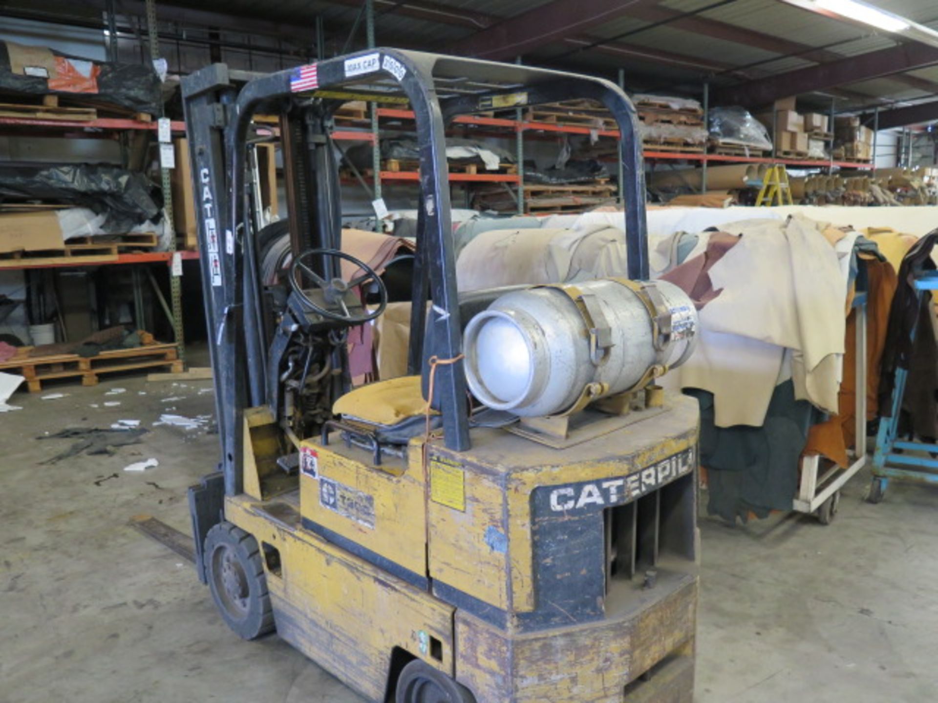 Caterpillar 3000 Lb Cap LPG Forklift w/ 3-Stage Mast, Side Shift, Solid Tires SOLD AS-IS - Image 2 of 13