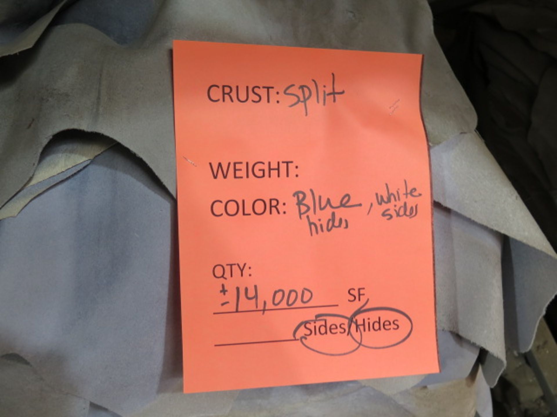 Leather Splits, Blue Hides, White Sides, 14,000 Sq/Ft (SOLD AS-IS - NO WARRANTY) - Image 11 of 11