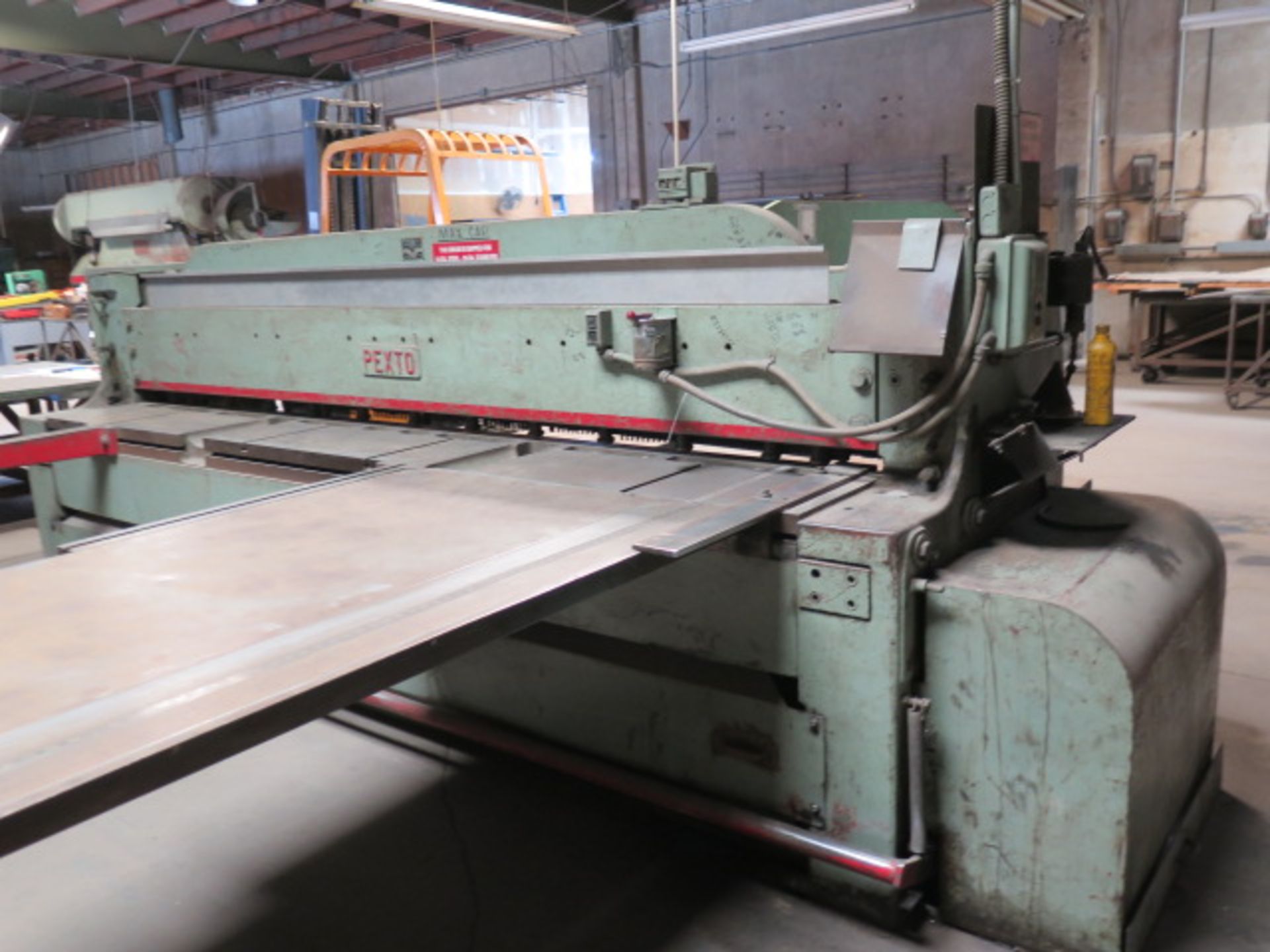 Pexto mdl. 10-U-1010GA x 10' Power Shear s/n 601697 w/ Controlled Back Gauge120" Sq Arm, SOLD AS IS - Image 2 of 9