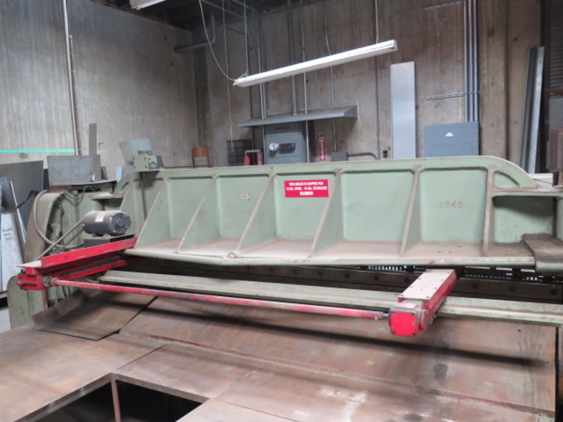 Pexto mdl. 10-U-1010GA x 10' Power Shear s/n 601697 w/ Controlled Back Gauge120" Sq Arm, SOLD AS IS - Image 6 of 9