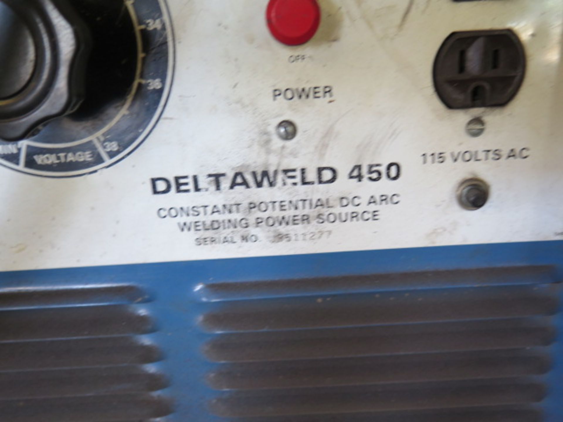 Miller Deltaweld 450 CP-DC Arc Welding Power Source w/ Wire Feeder (SOLD AS-IS - NO WARRANTY) - Image 7 of 7