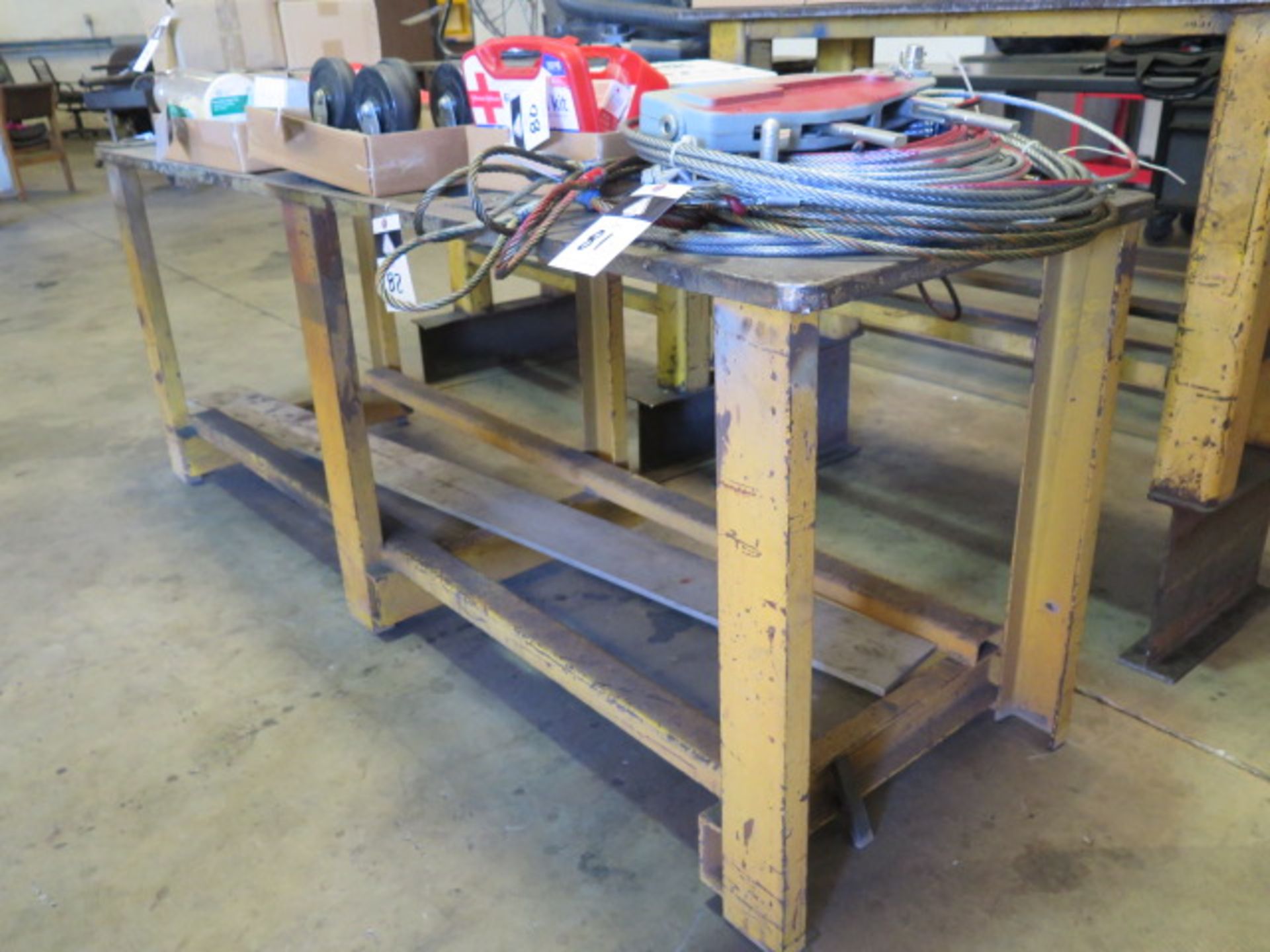 26" x 84" Steel welding Table (SOLD AS-IS - NO WARRANTY)