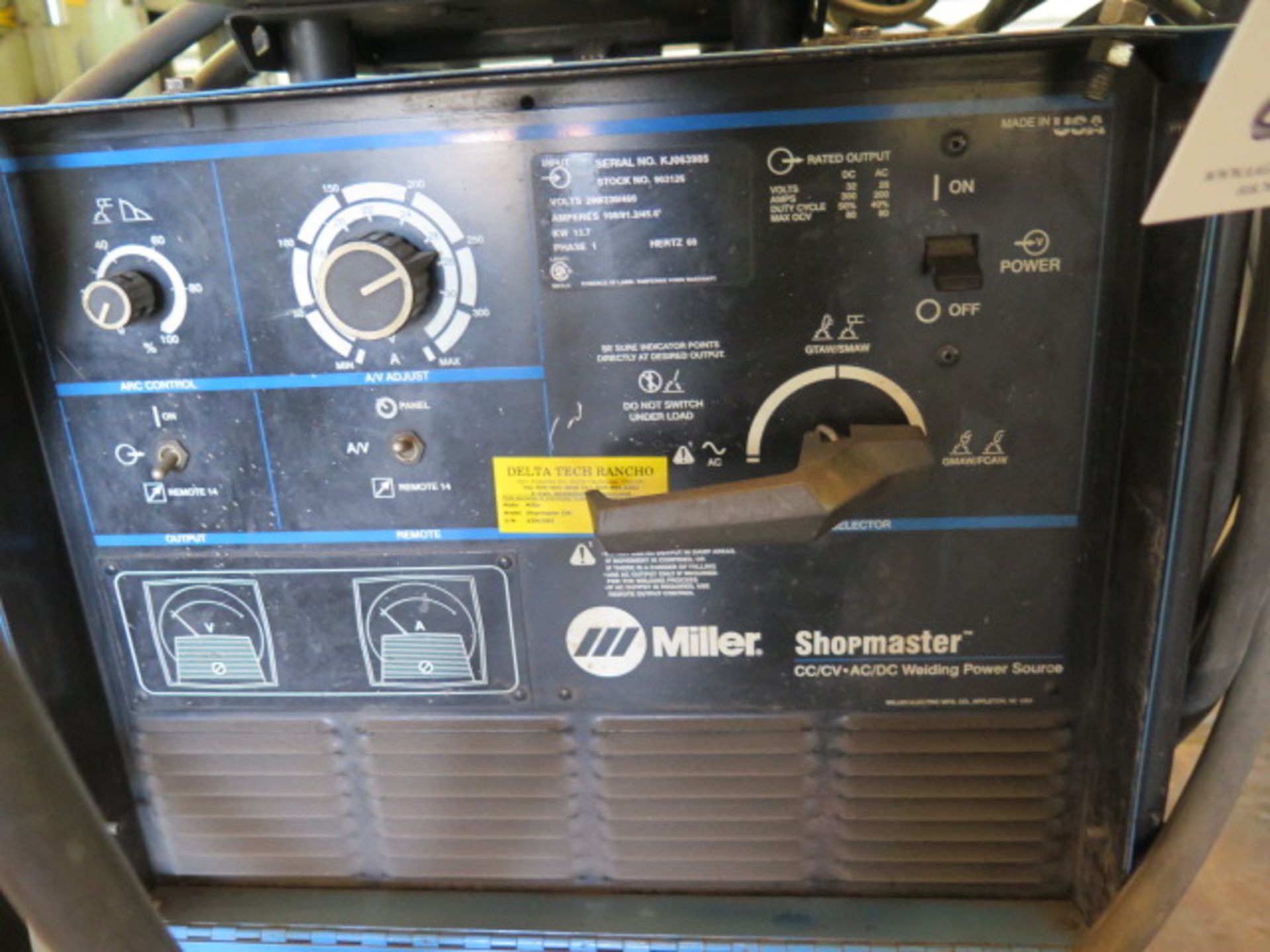 Miller Shomaster 300 CC/CV-AC/DC Arc Welding Power Source w/Miller S-22A Wire Feede, SOLD AS IS - Image 6 of 7