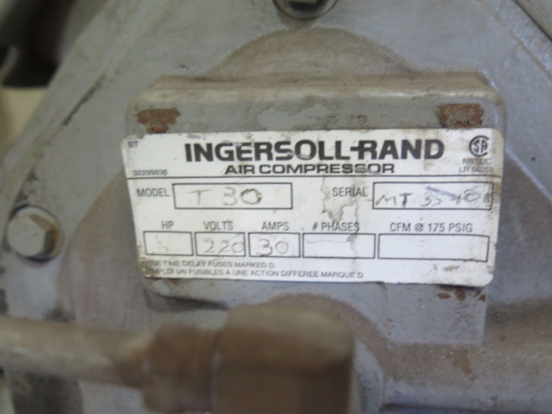 Ingersoll Rand 10/7,5Hp Horizontal Air Compressor w/ 2-Stage Pump, 120 Gallon Tank (SOLD AS-IS - - Image 8 of 8