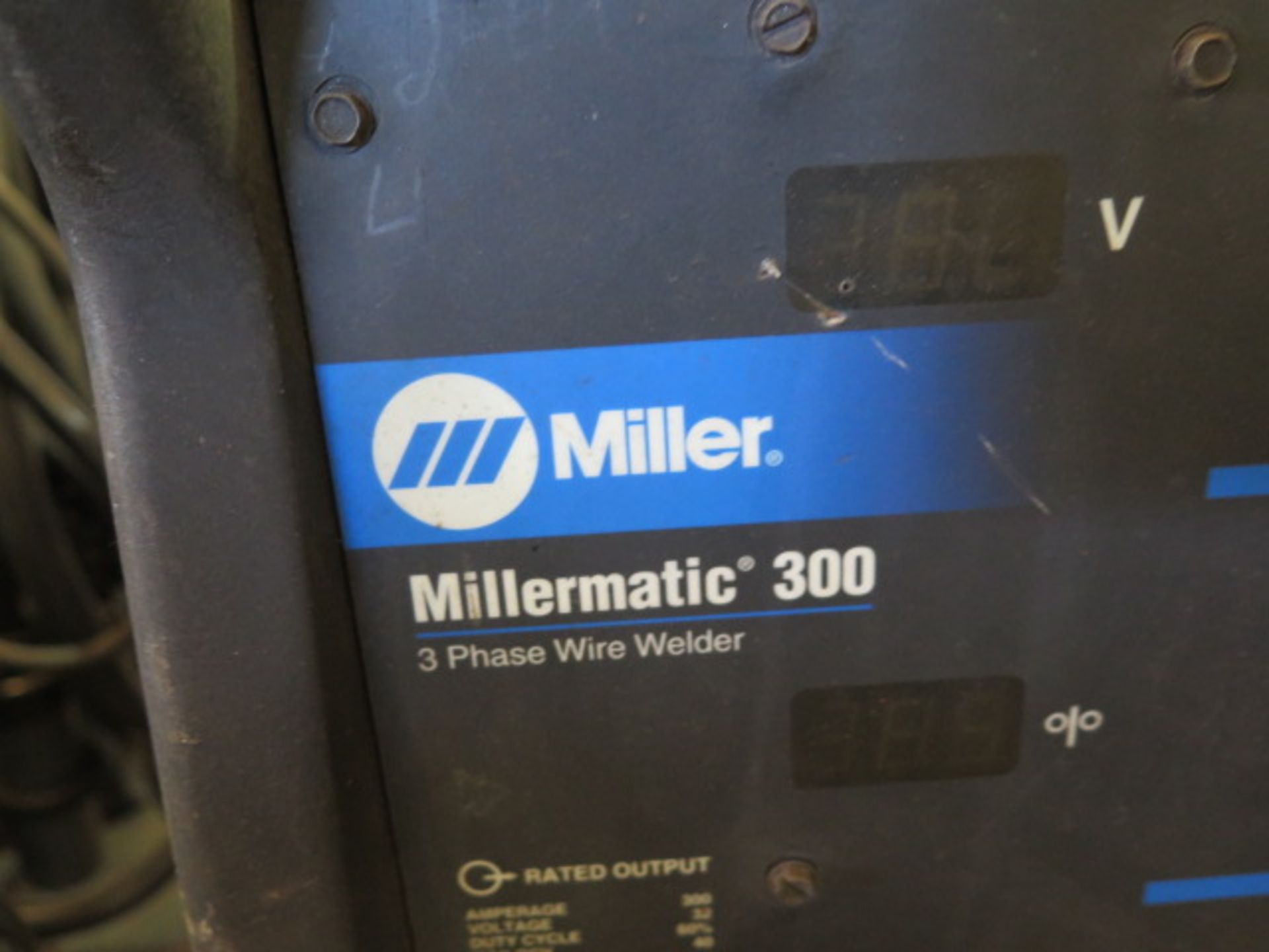 Miller Millermatic 300 Arc Welding Power Source / Wire Feeder (HAS BROKEN FRONT WHEELS) (SOLD AS- - Image 5 of 5