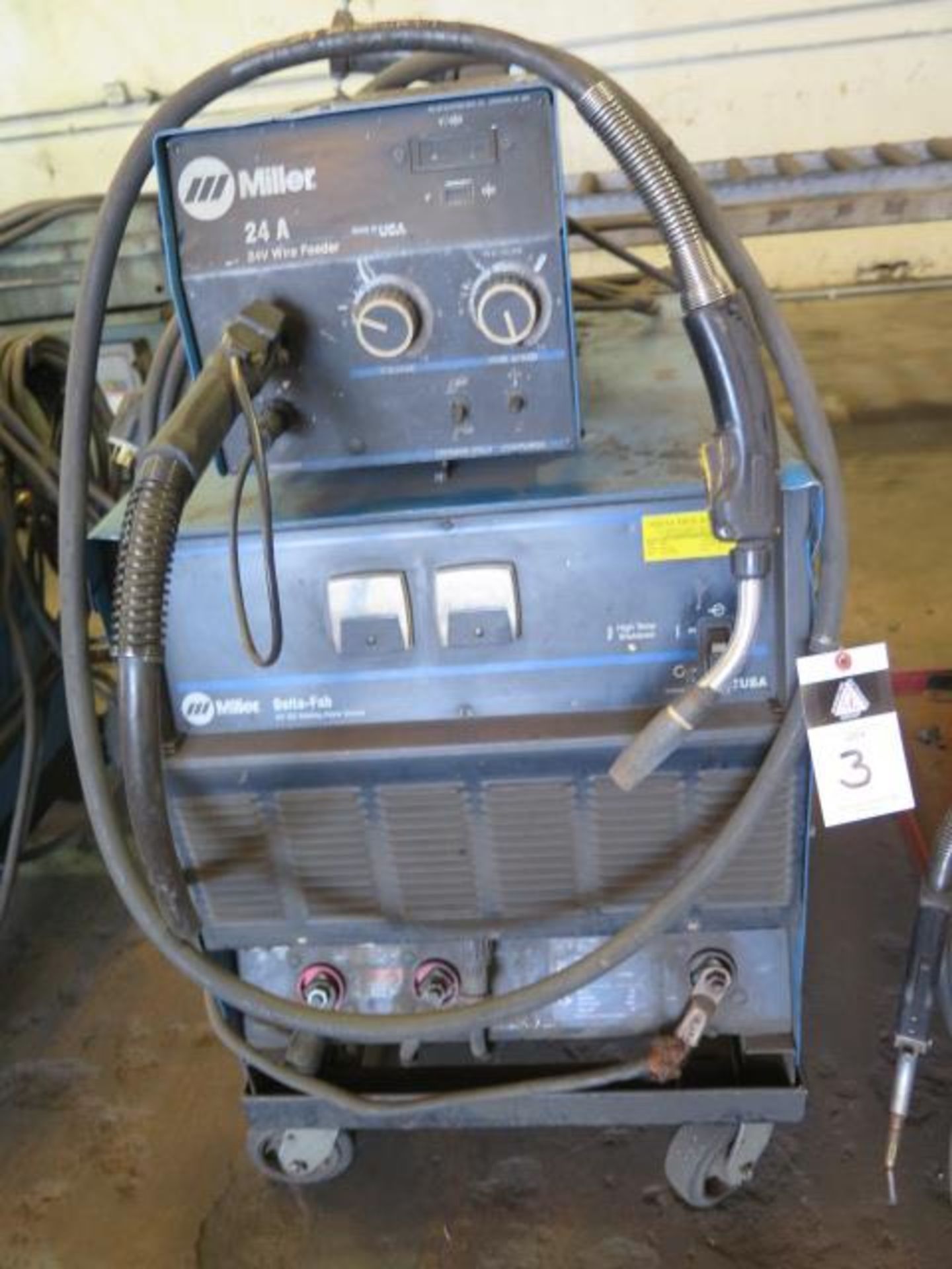 Miller Delta-Fab CV-DC Arc Welding Power Source w/ Miller 24A Wire Feeder (SOLD AS-IS - NO - Image 4 of 10