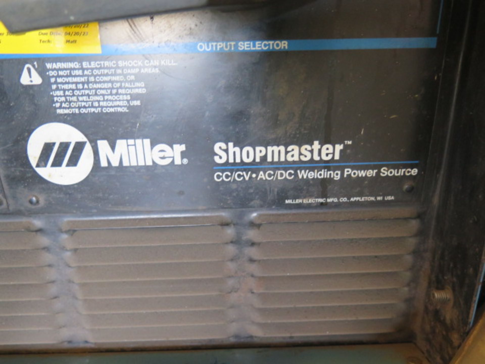 Miller Shomaster 300 CC/CV-AC/DC Arc Welding Power Source w/Miller S-22A Wire Feede, SOLD AS IS - Image 7 of 7