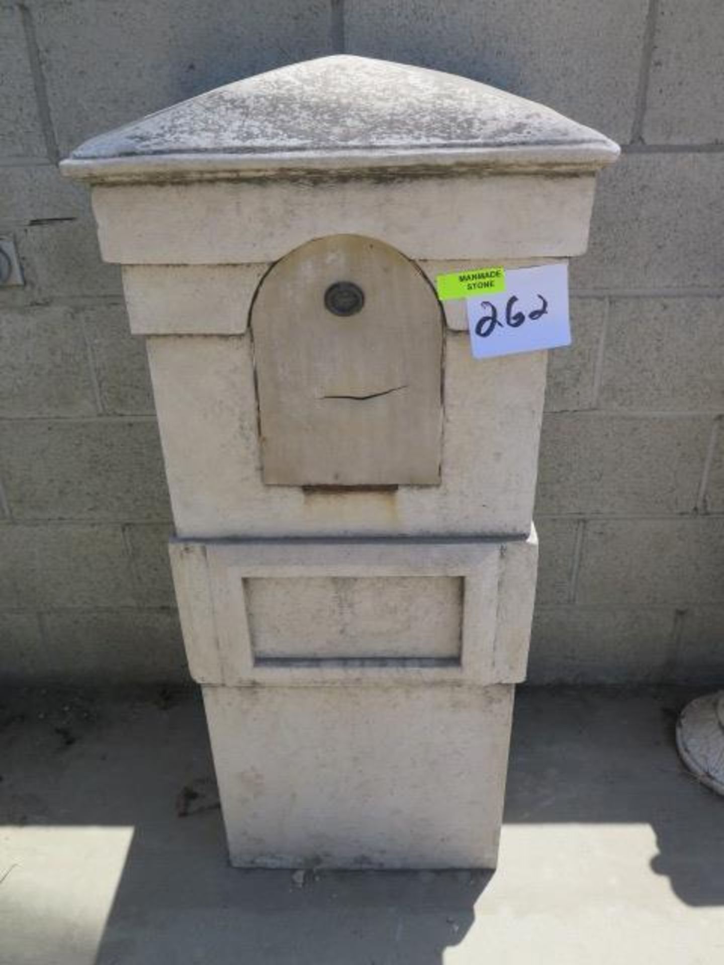 Manmade Stone ""Nude Woman"" Statue w/ Pedestal and Mail Box and Corner Planter(SOLD AS-IS - NO WARR - Image 6 of 10